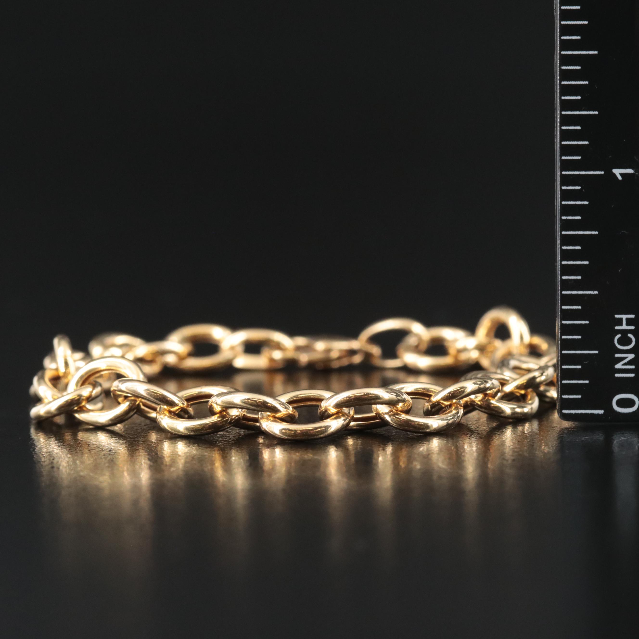 14K Cable Chain Bracelet