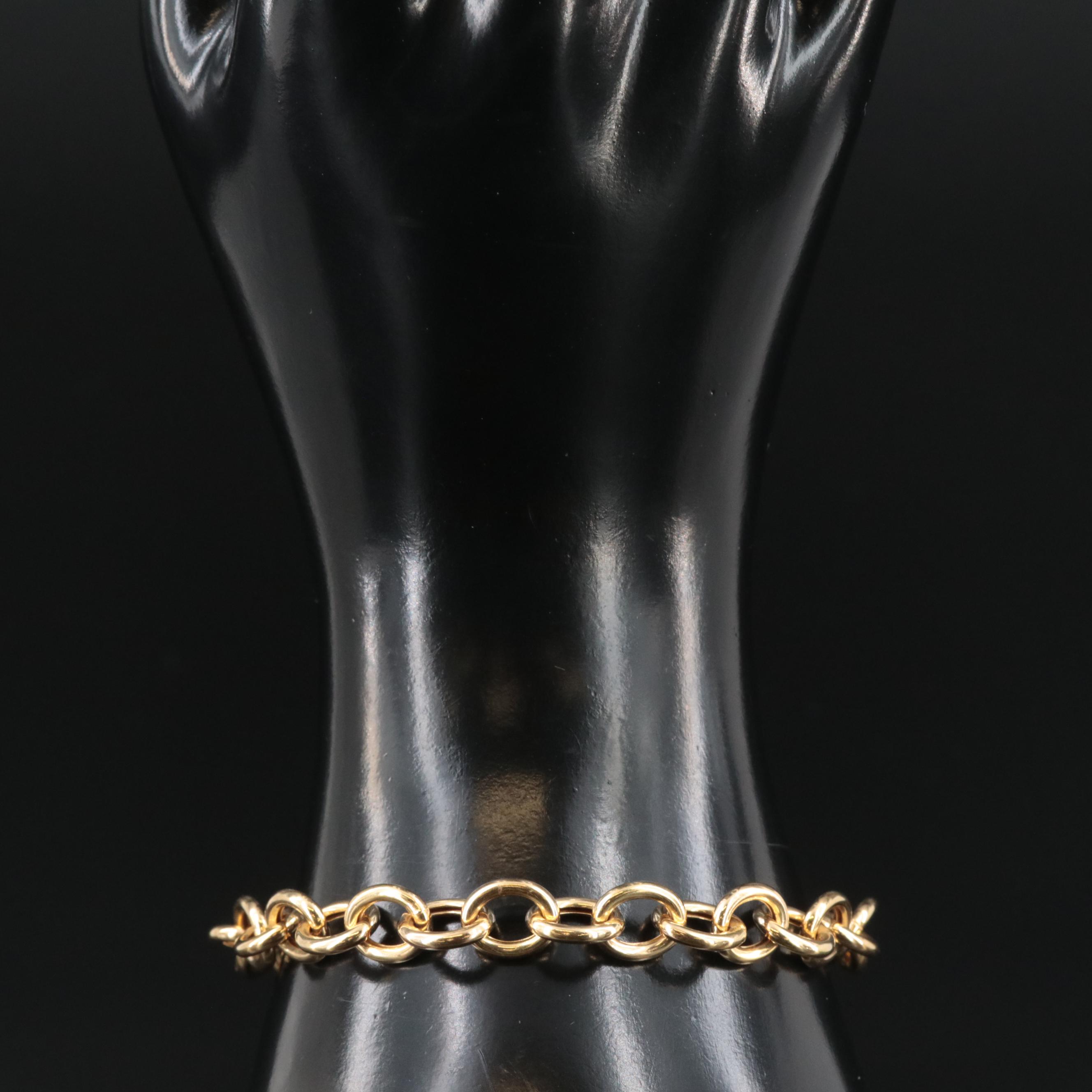 14K Cable Chain Bracelet