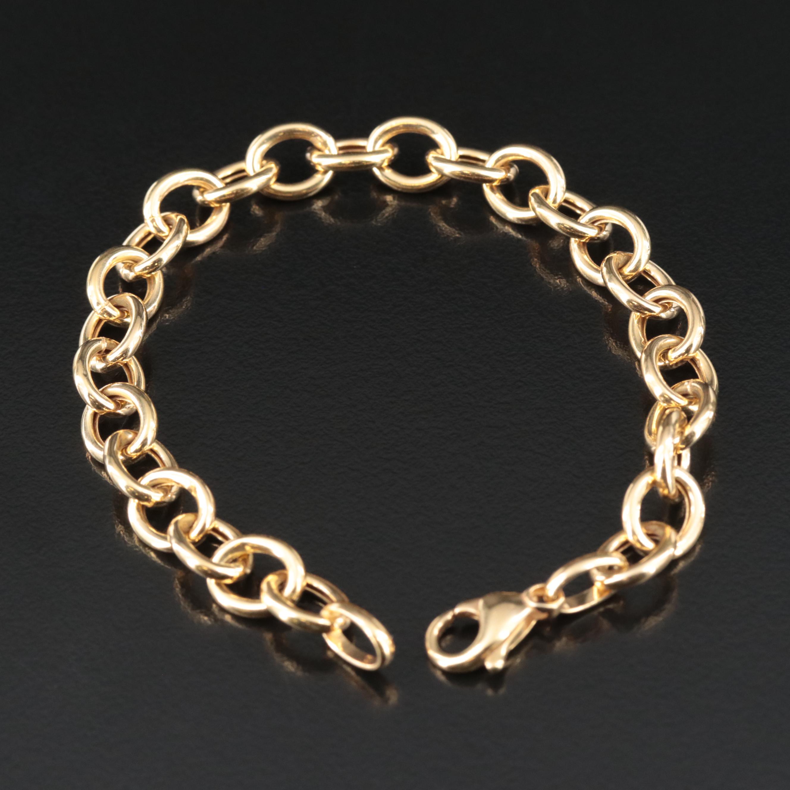 14K Cable Chain Bracelet