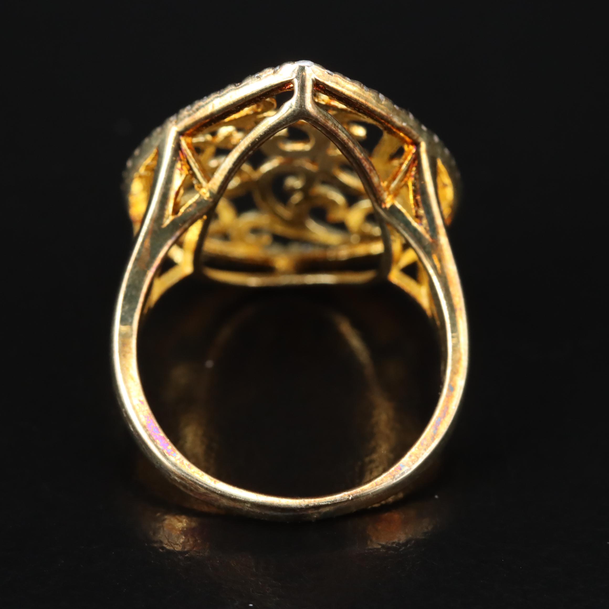 Sterling CZ Scroll Ring