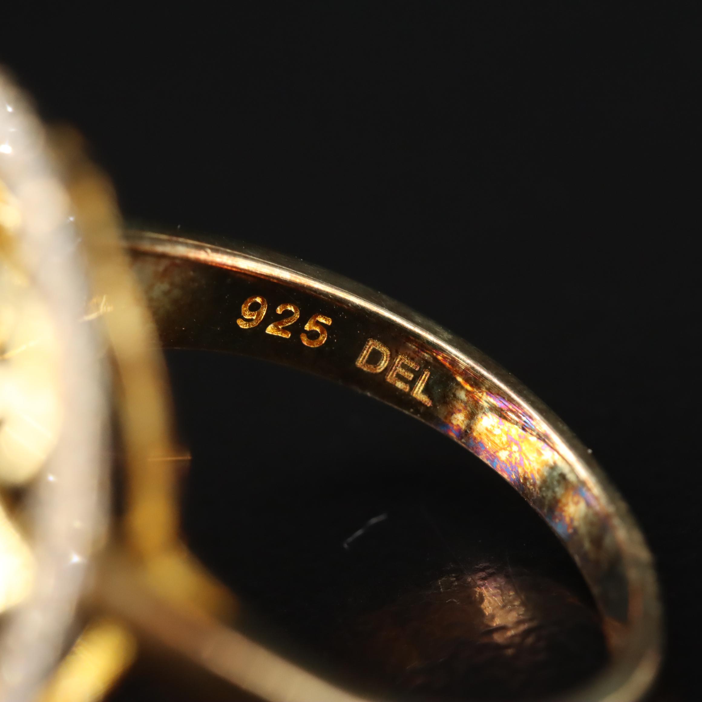 Sterling CZ Scroll Ring