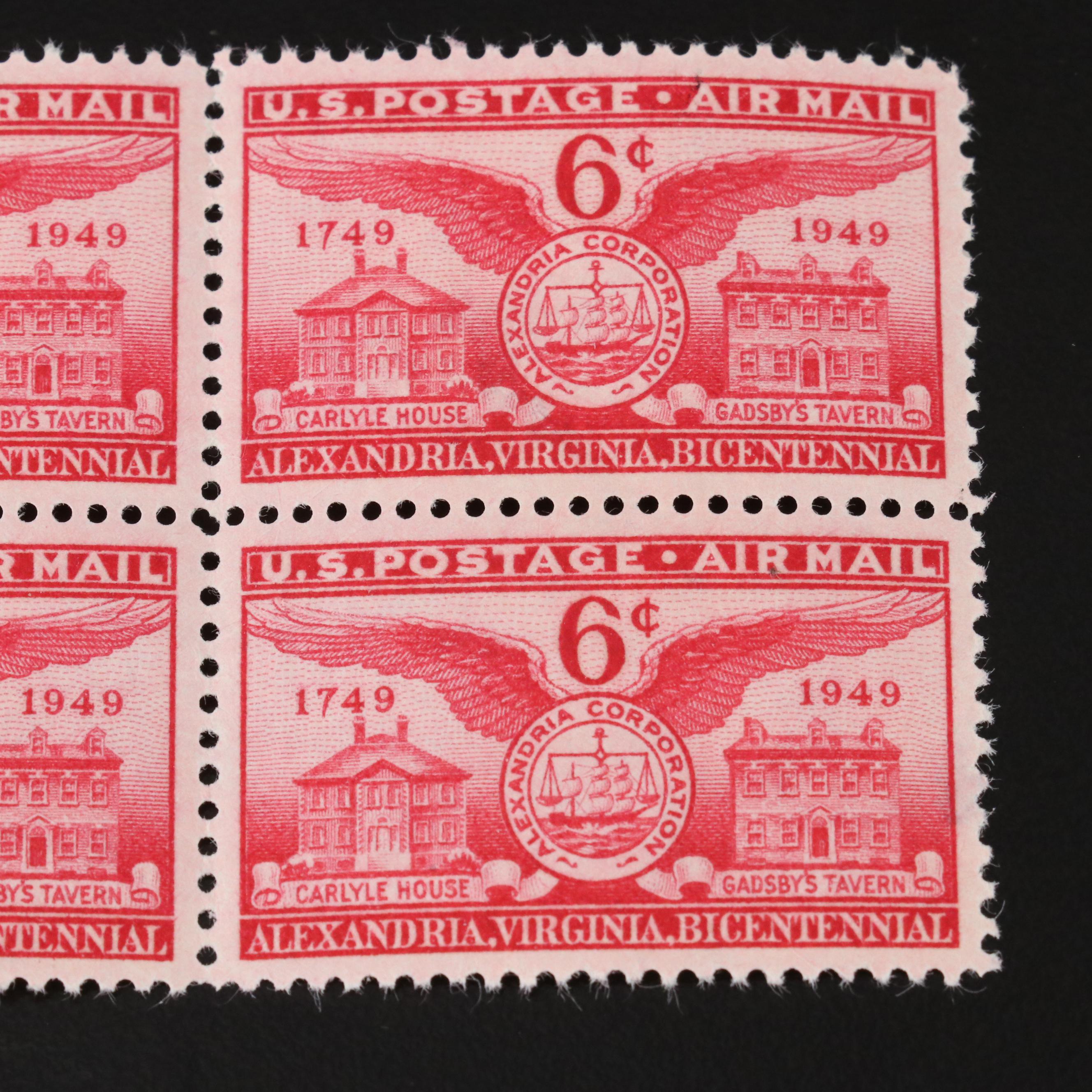 Assortment of U.S. Postage Stamps, 1940s and 1950s