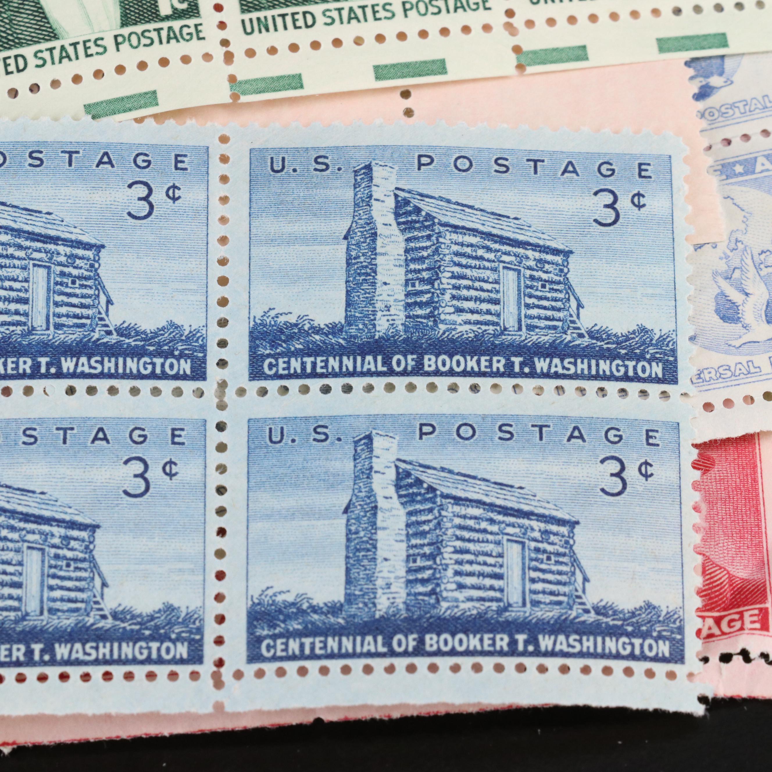 Assortment of U.S. Postage Stamps, 1940s and 1950s