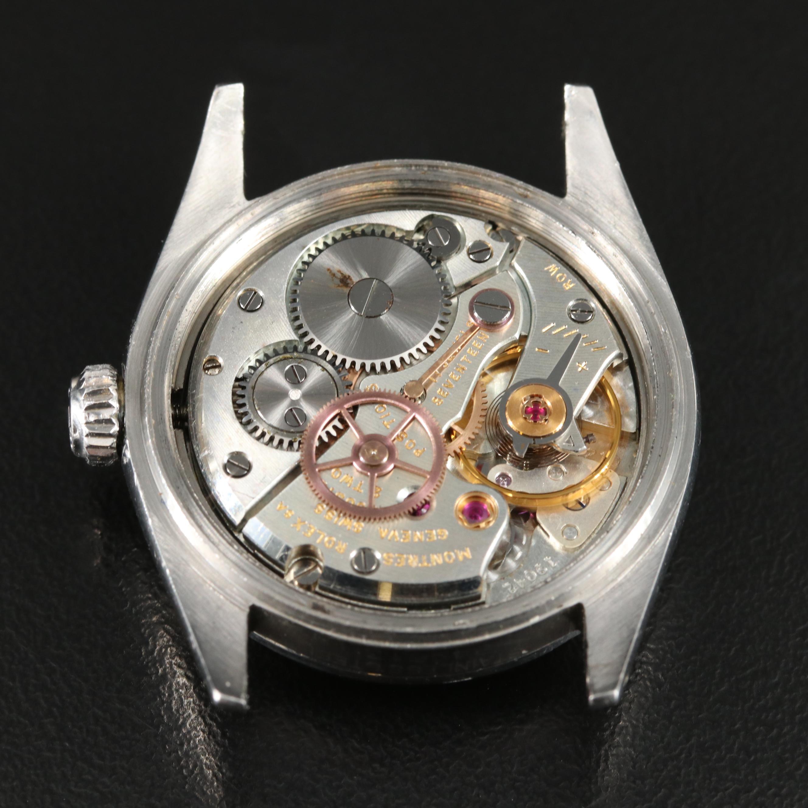 1963 Rolex Oyster Speedking Stem Wind Stainless Steel Watch