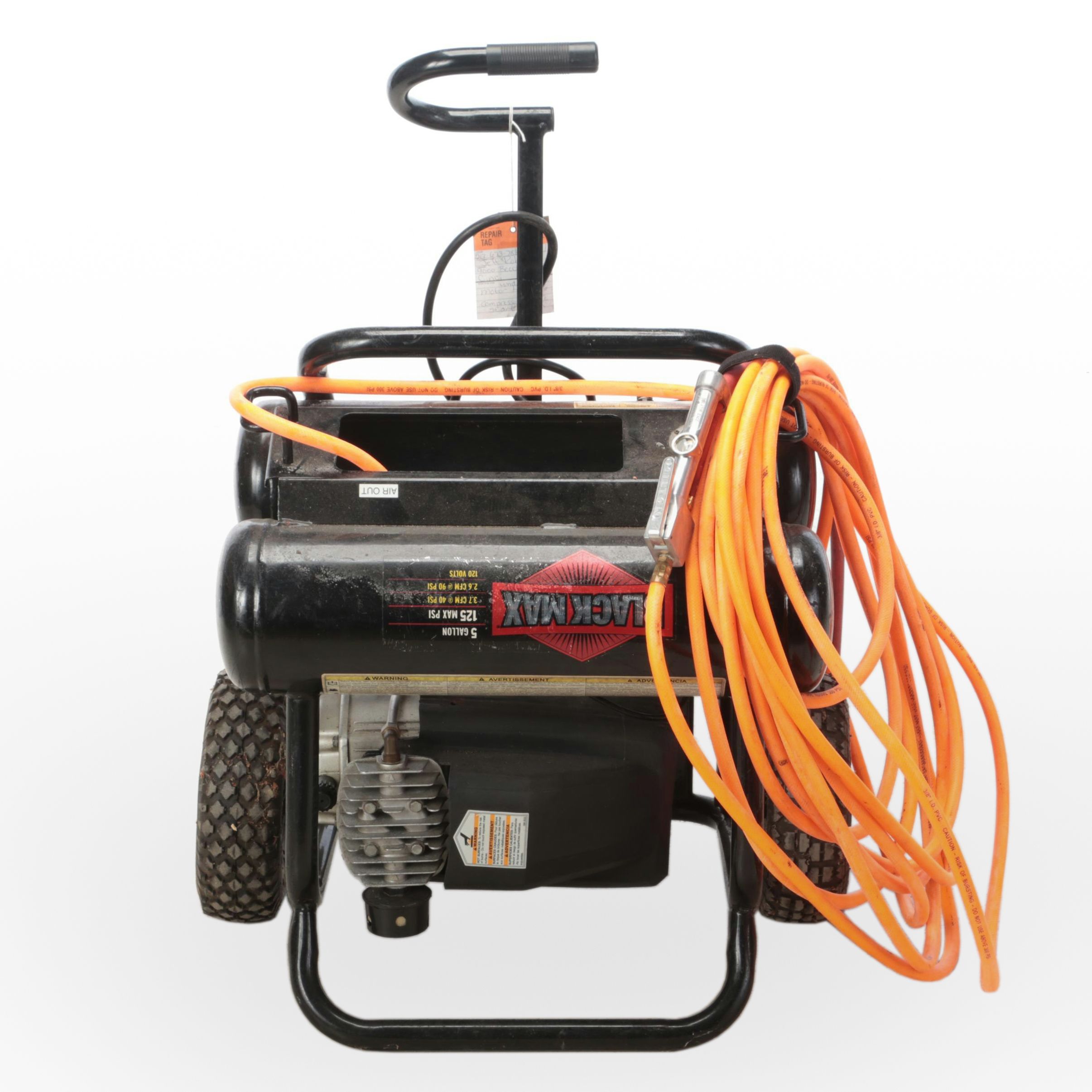 Black Max 5 Gallon Air Compressor With Hose
