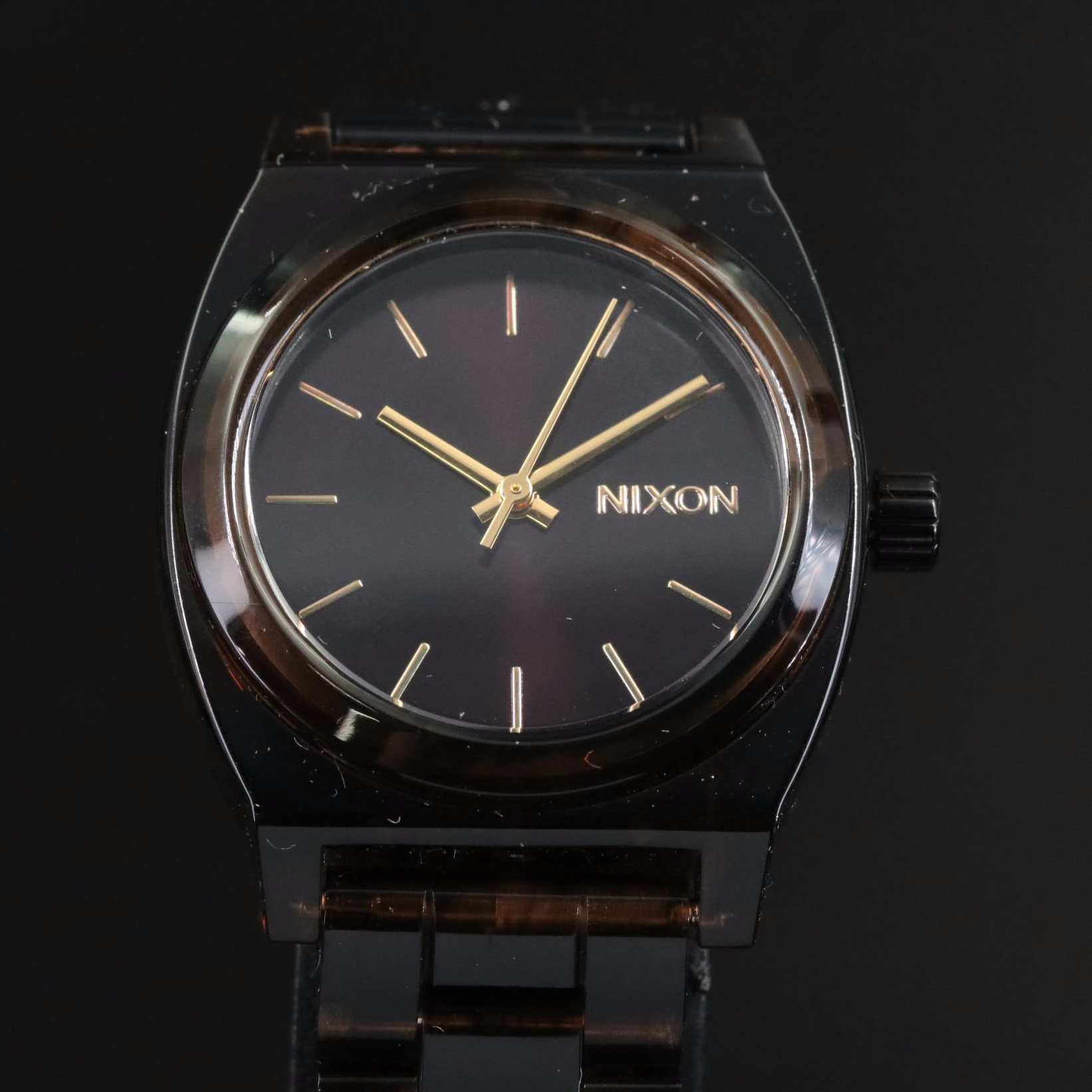 Nixon Medium Time Teller Brown Acetate Quartz Watch