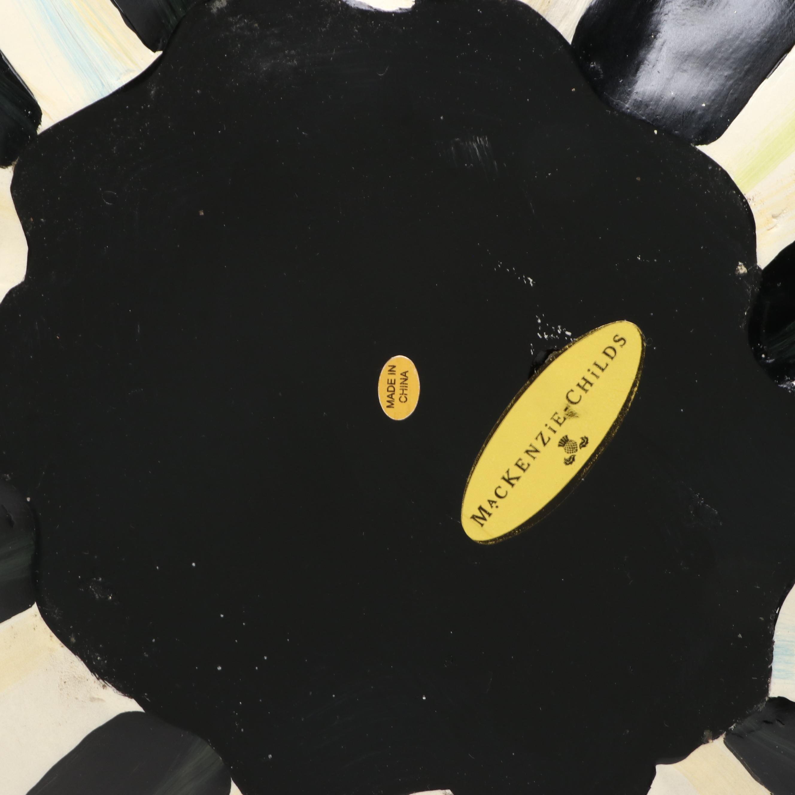 MacKenzie-Childs Courtly Stripe Hand-Painted Decorative Pumpkin