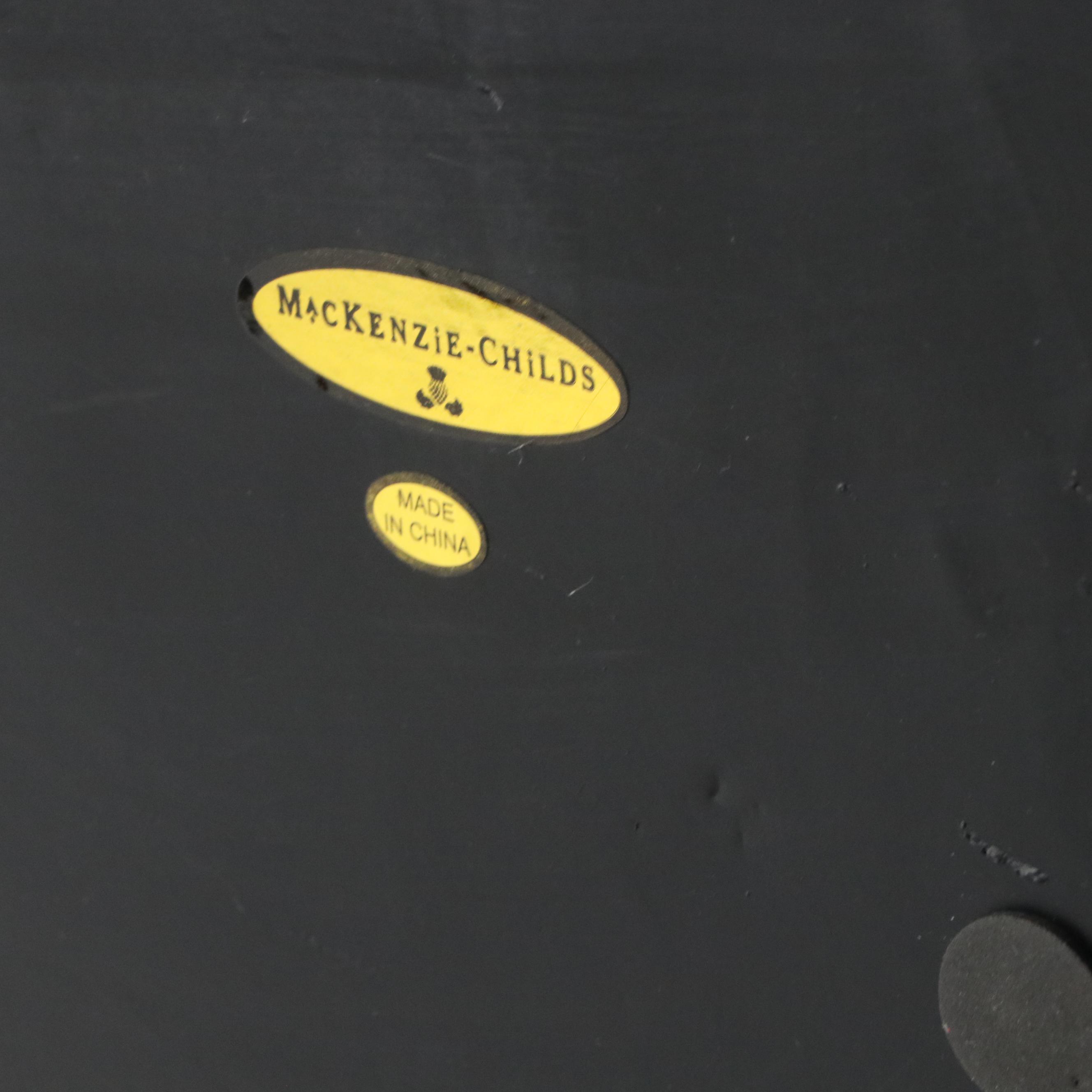 MacKenzie-Childs Courtly Stripe Hand-Painted Decorative Pumpkin