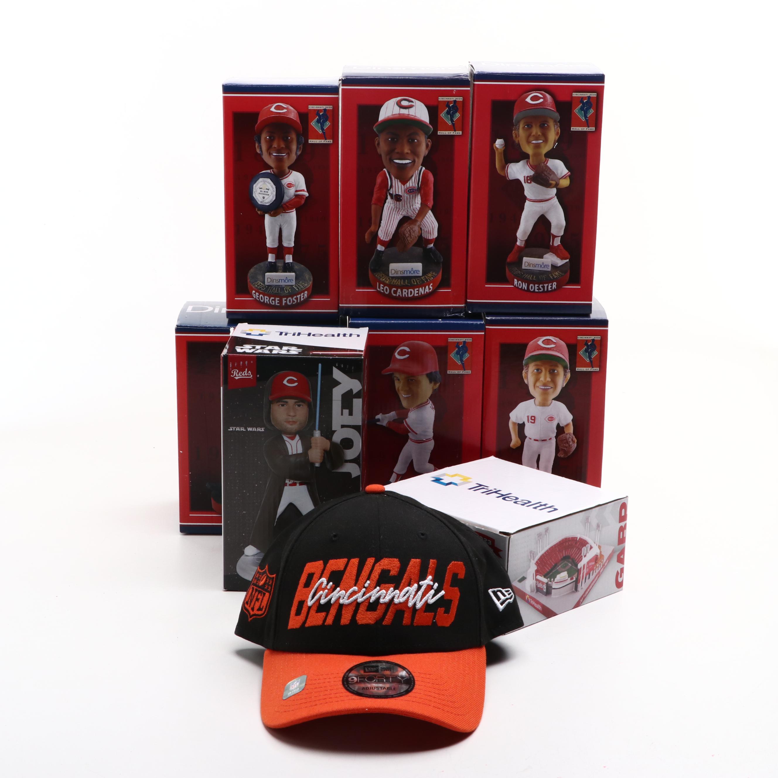 Pete Rose and Joey Votto Bobbleheads with Great American Ballpark Replica, More