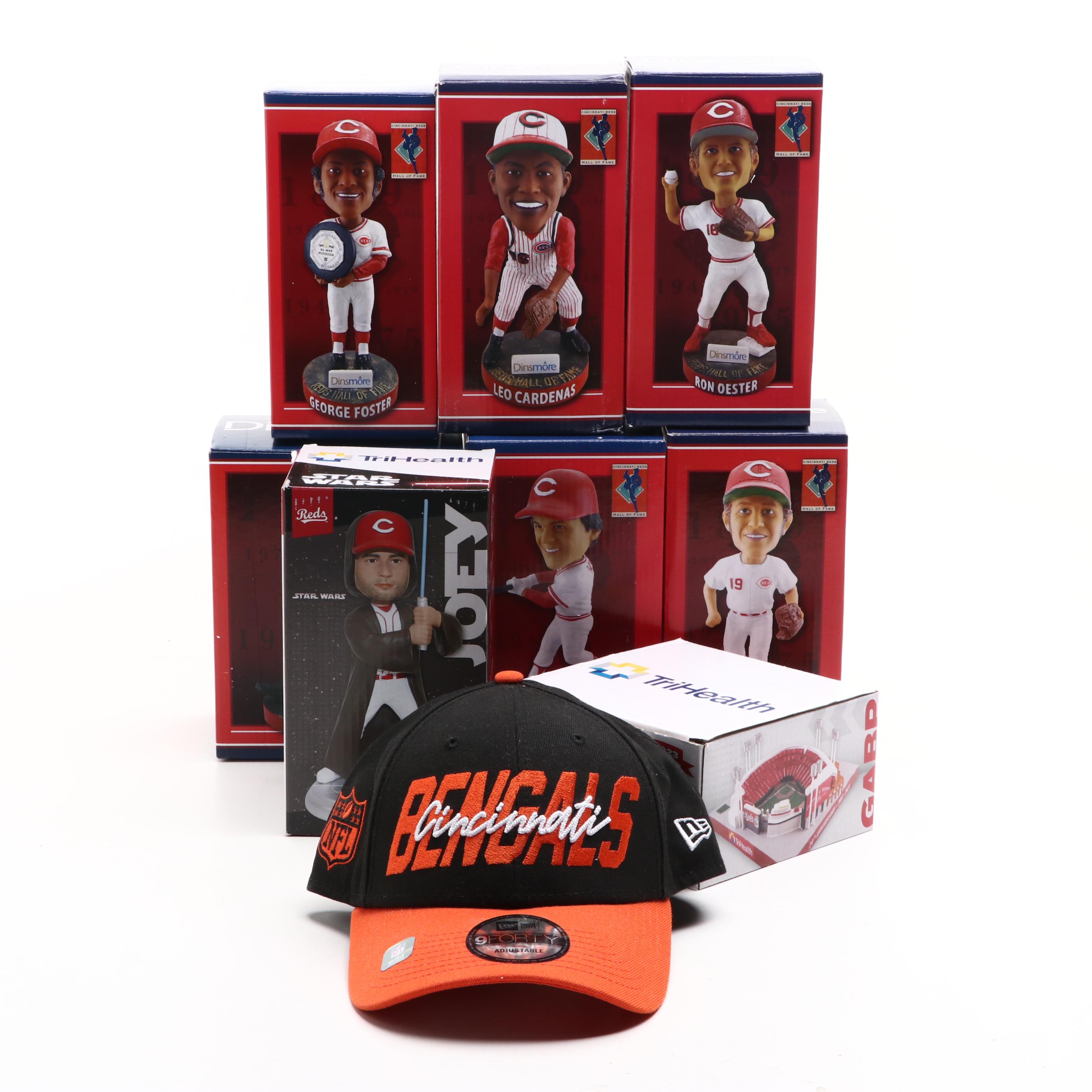 Pete Rose and Joey Votto Bobbleheads with Great American Ballpark Replica, More