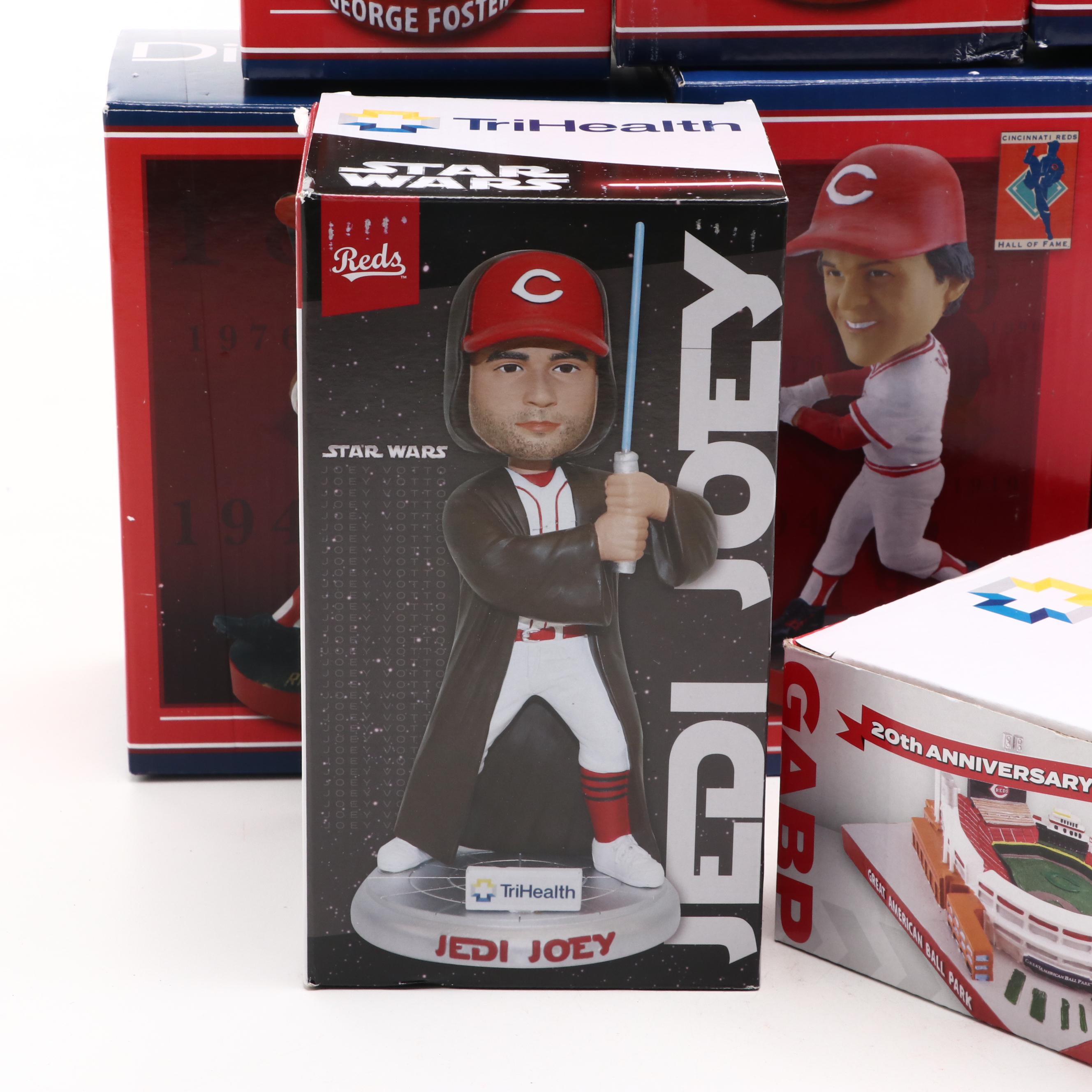 Pete Rose and Joey Votto Bobbleheads with Great American Ballpark Replica, More