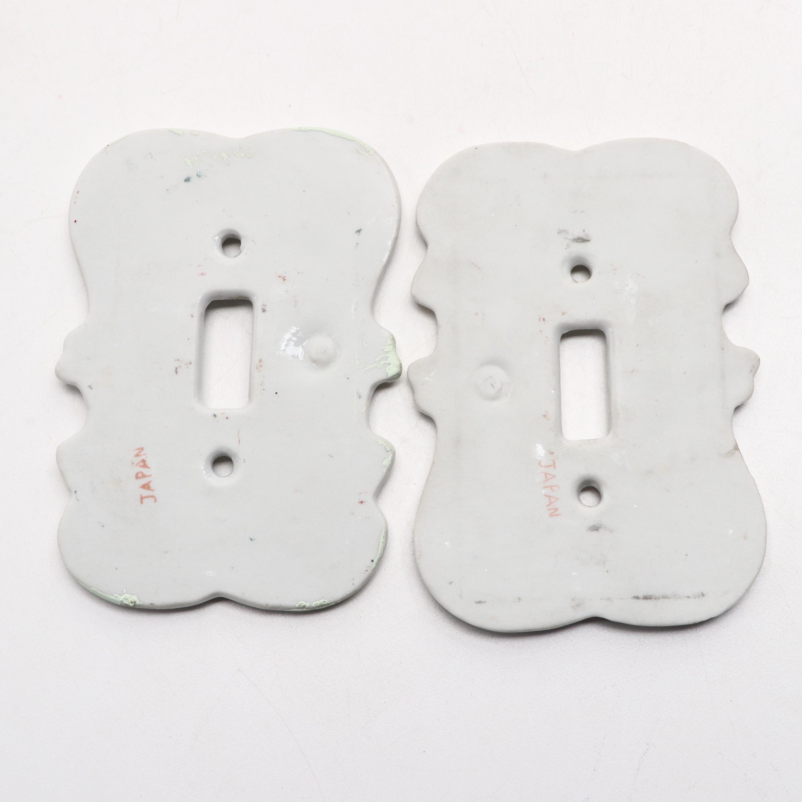 Hazel Atlas and Anchor Hocking Tableware with Porcelain Light Switch Covers