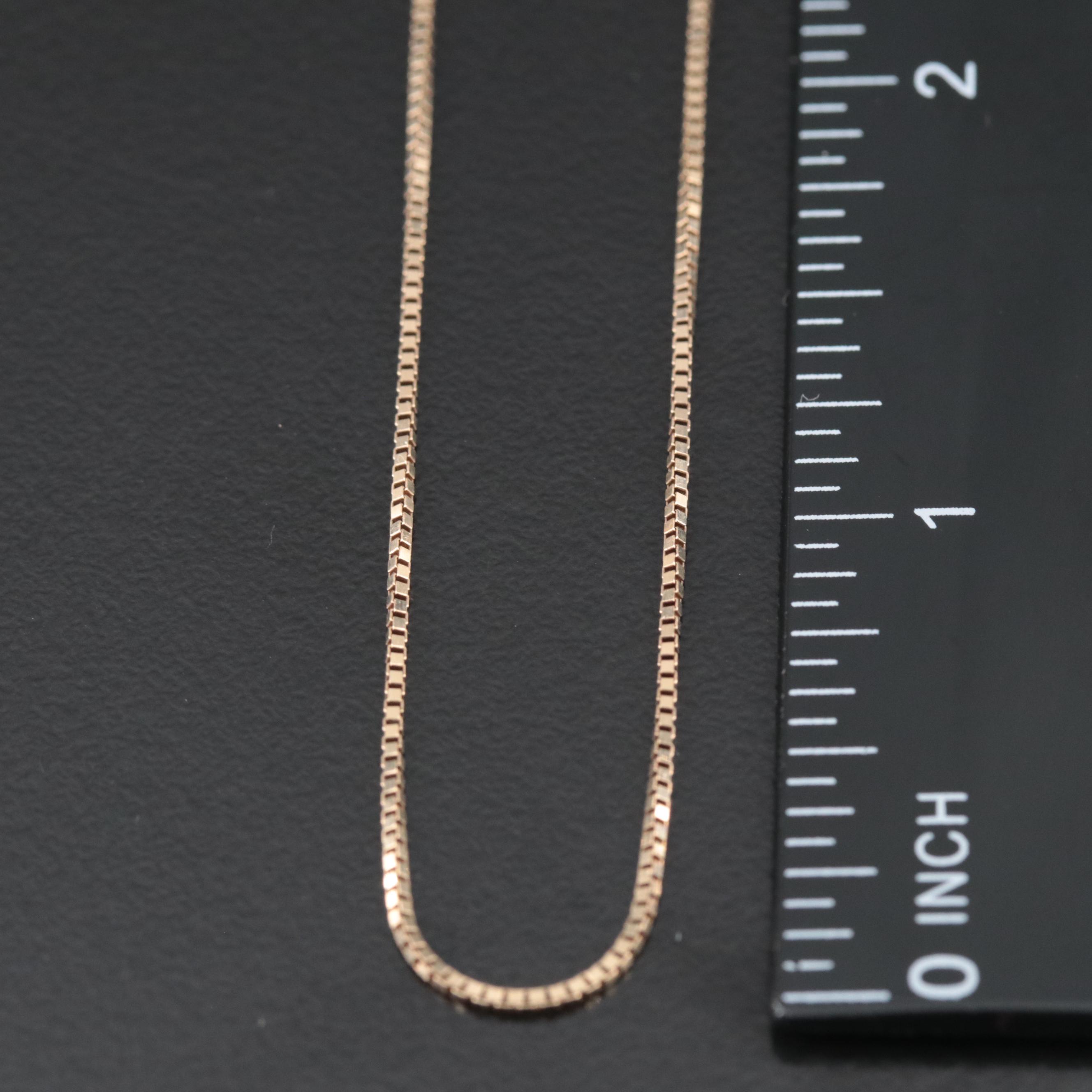 14K Box Chain Necklace