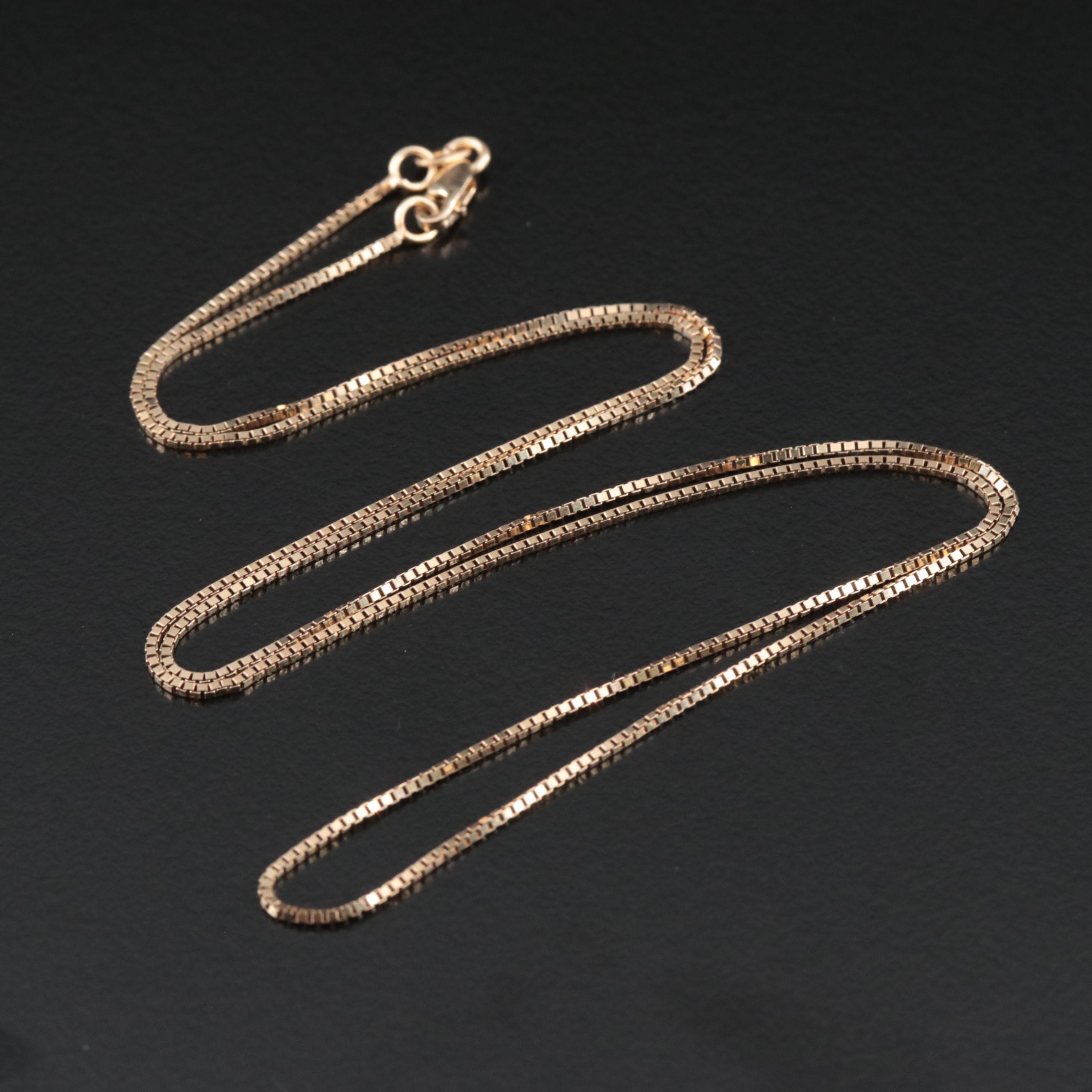 14K Box Chain Necklace