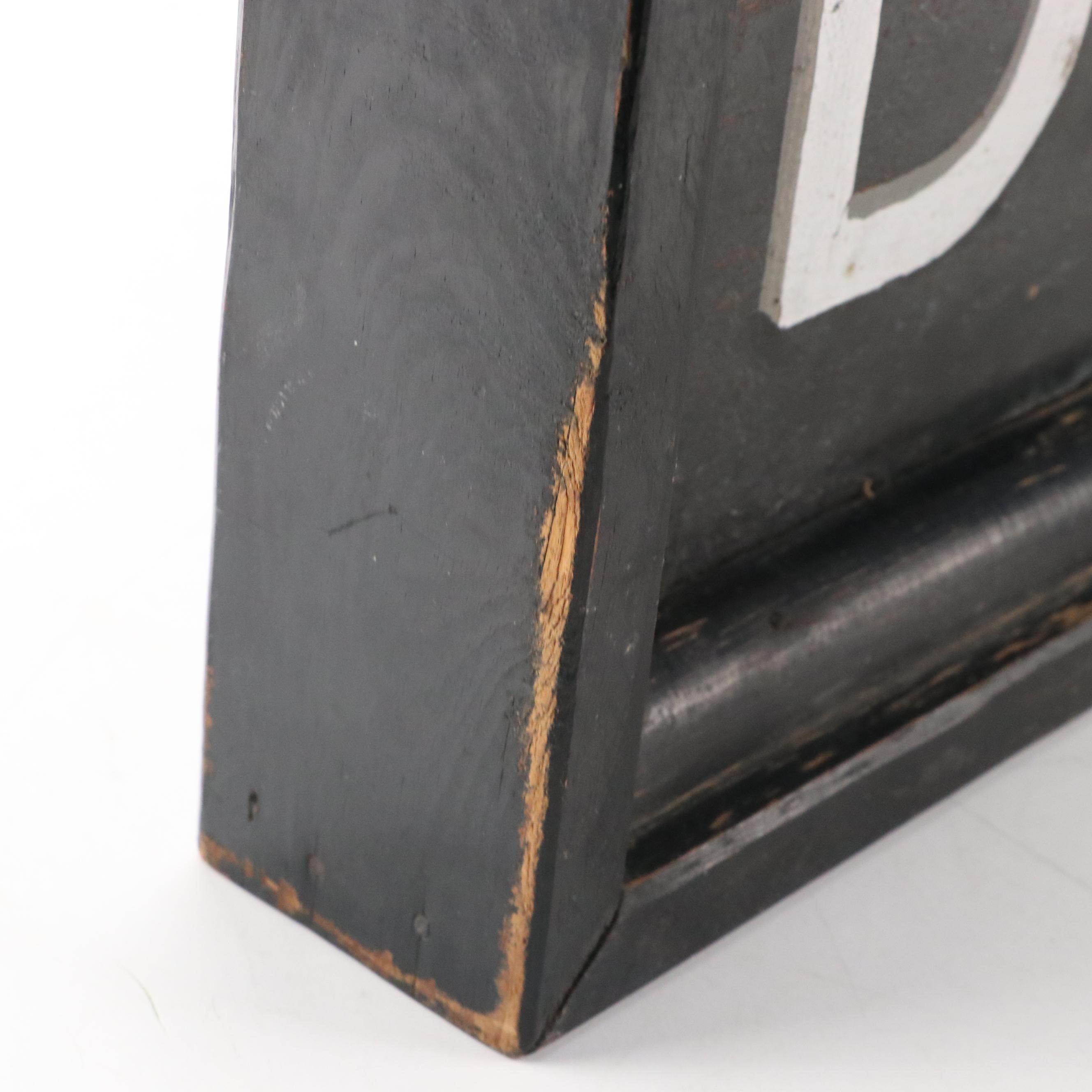 F. F. Bodmer Dentist Wooden Advertising Sign, Early to Mid-20th Century