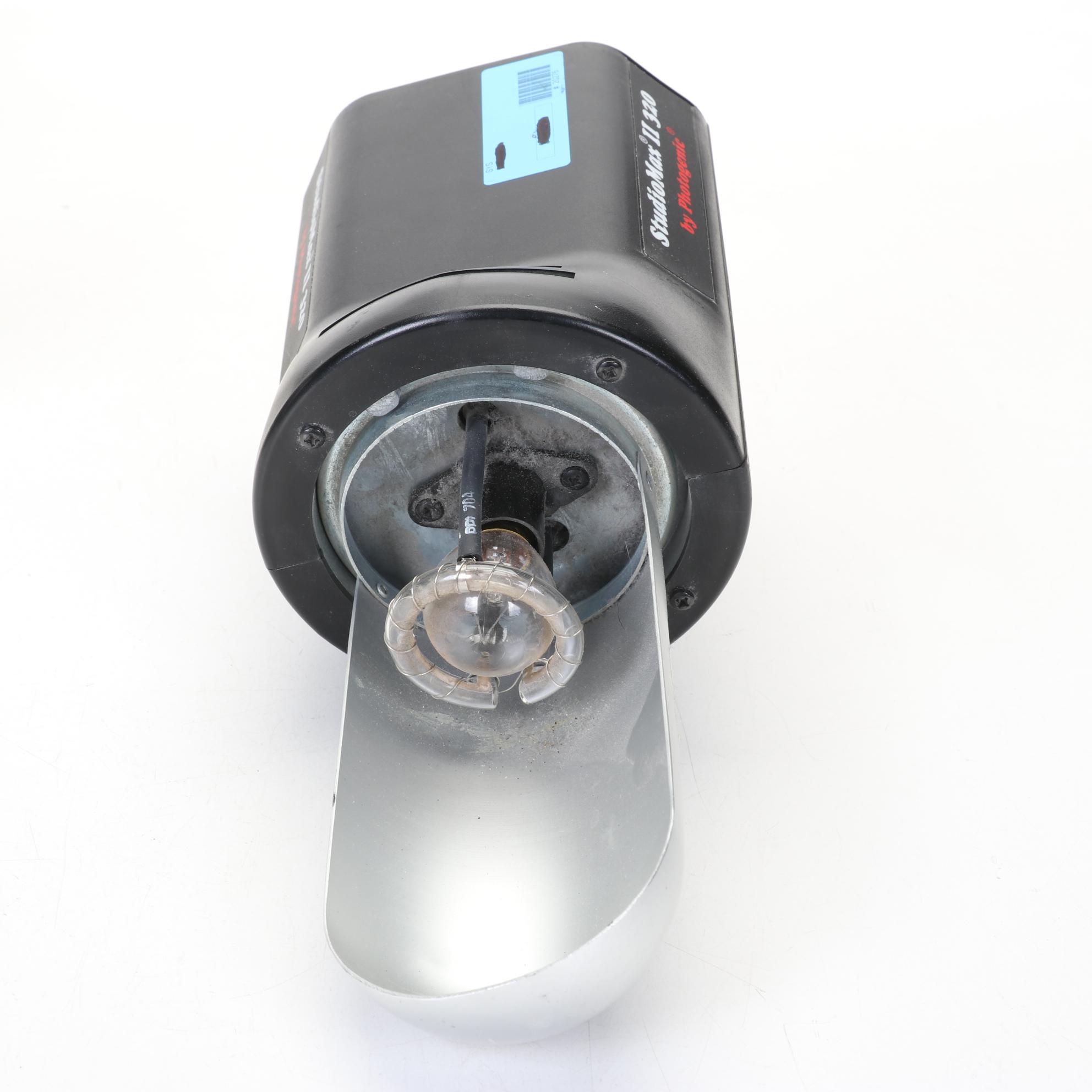 Three Photogenic StudioMax II 320 Flash Heads with Reflectors