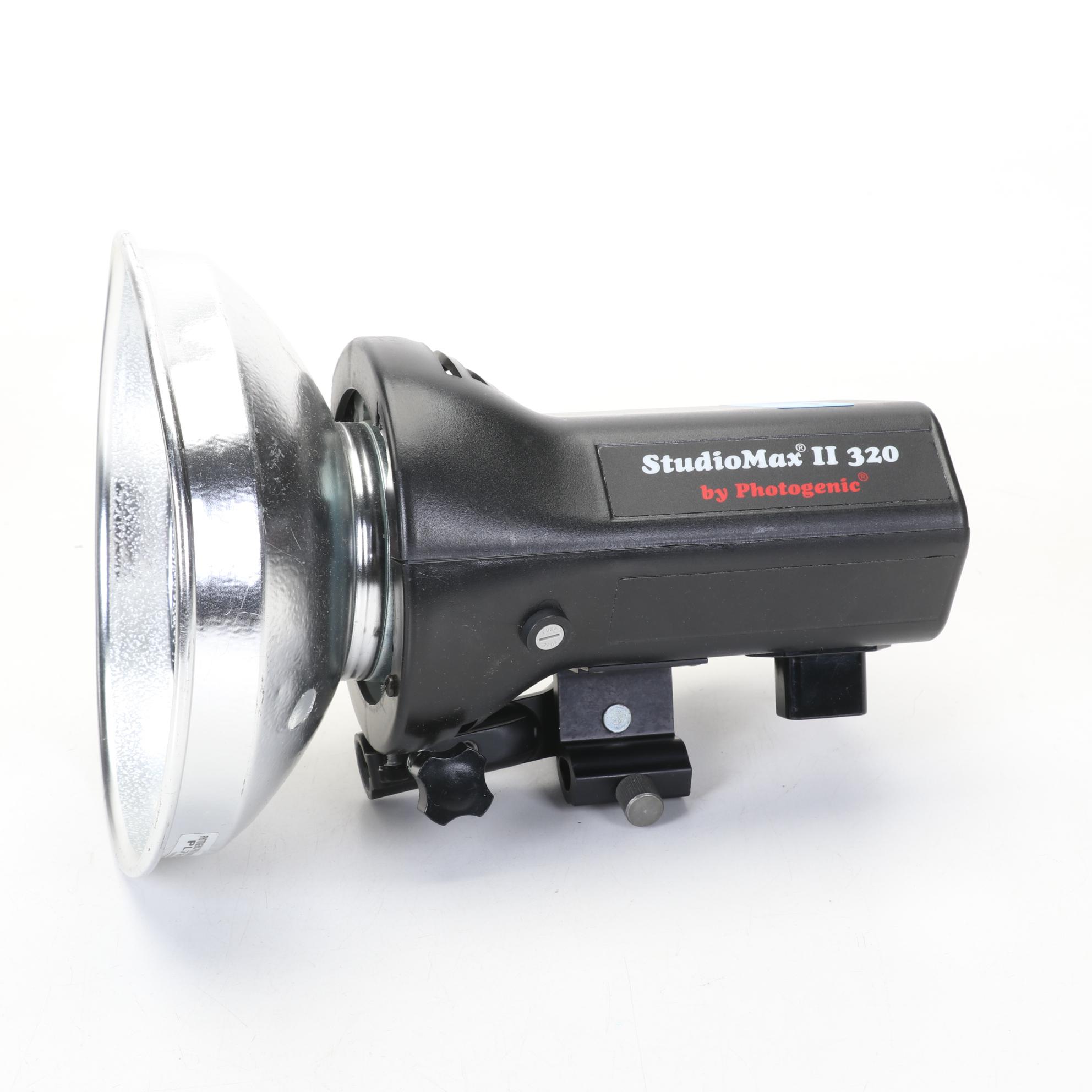 Three Photogenic StudioMax II 320 Flash Heads with Reflectors