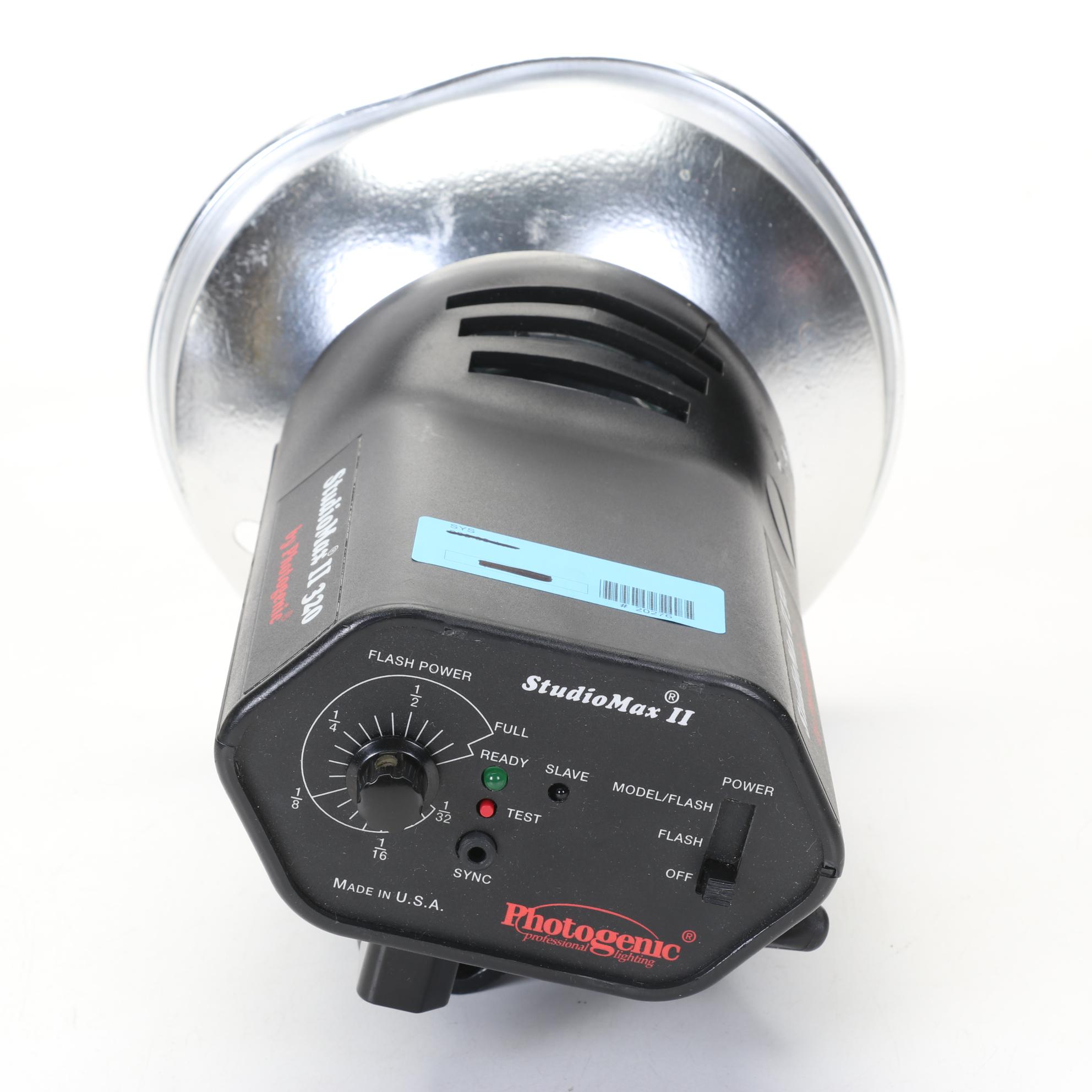 Three Photogenic StudioMax II 320 Flash Heads with Reflectors