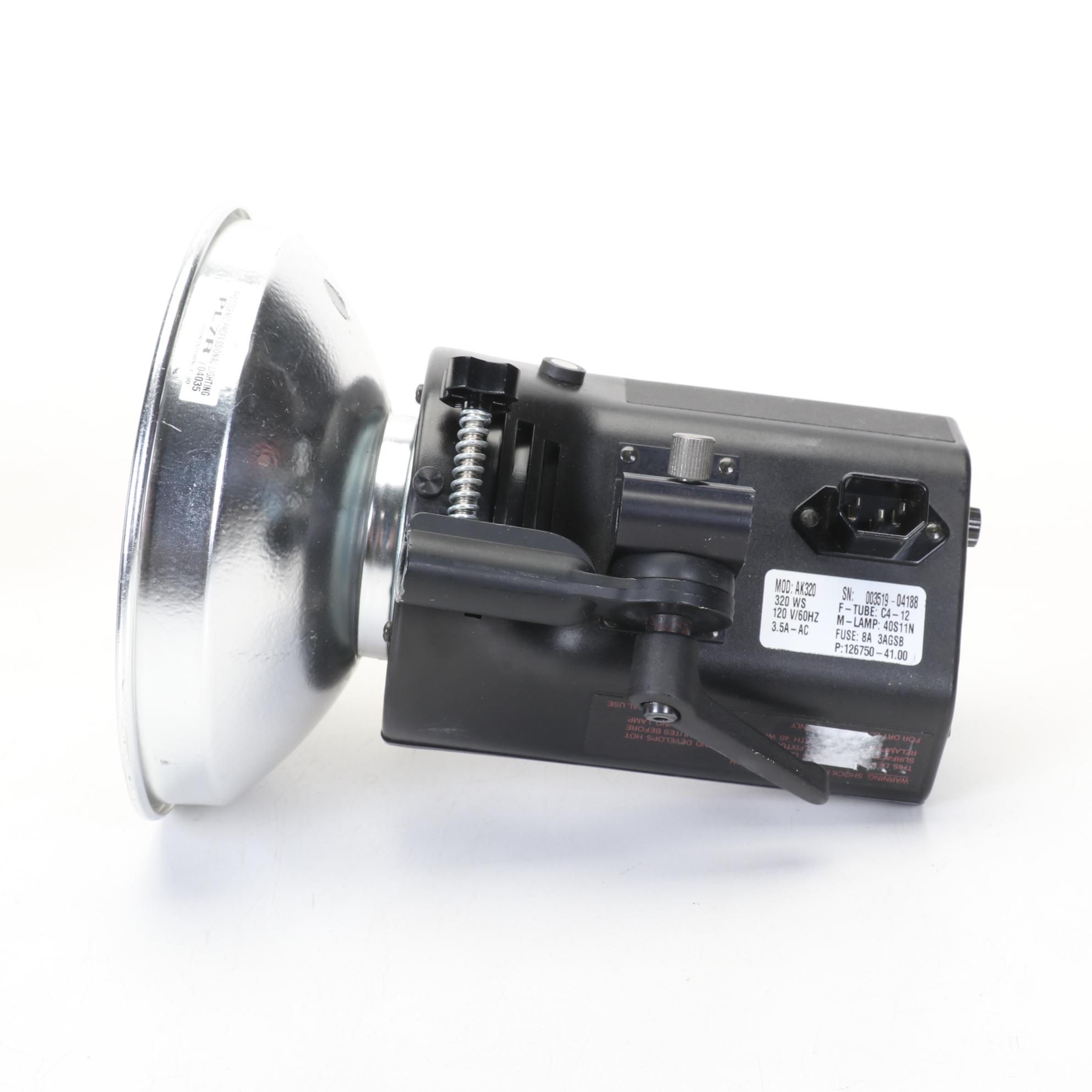 Three Photogenic StudioMax II 320 Flash Heads with Reflectors