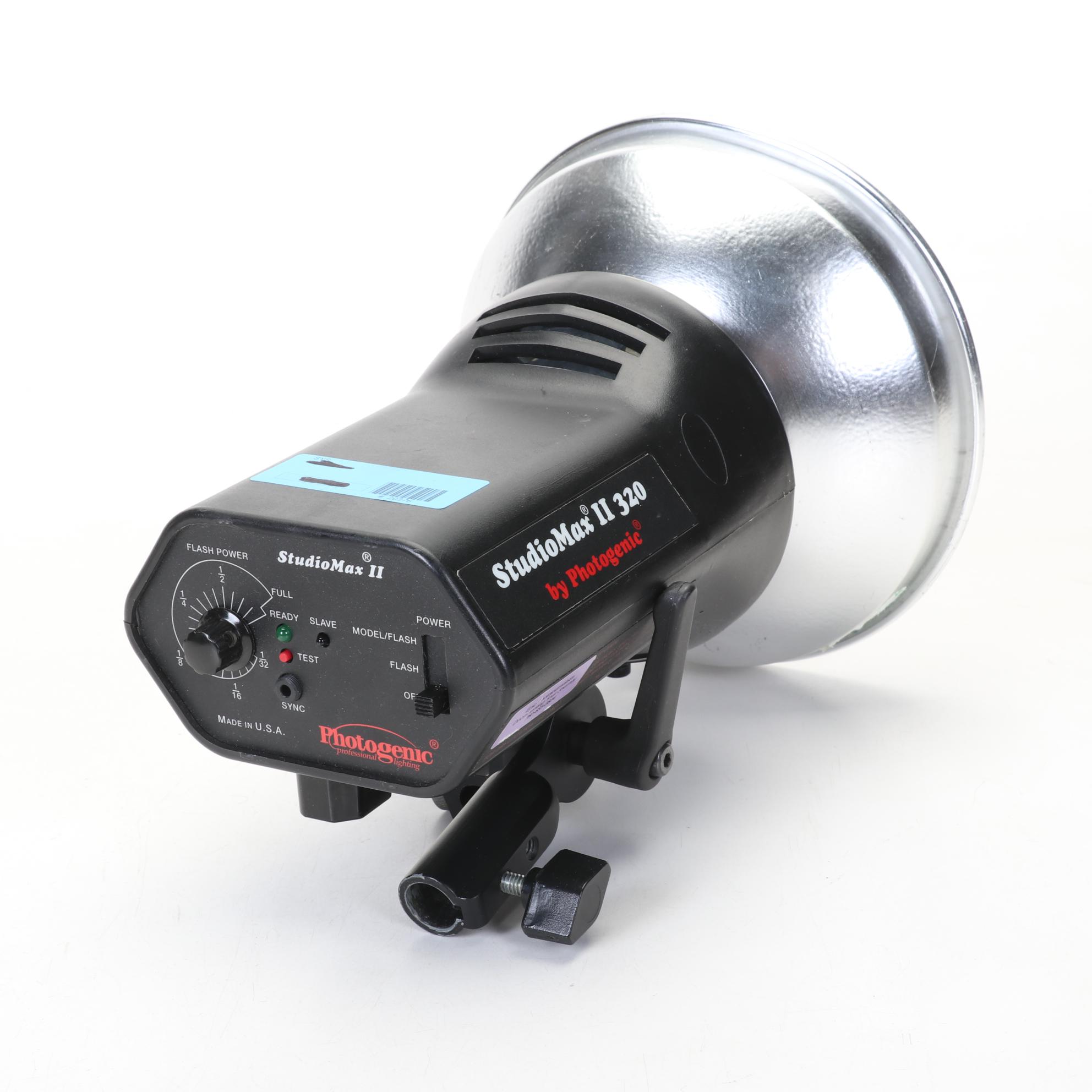 Three Photogenic StudioMax II 320 Flash Heads with Reflectors