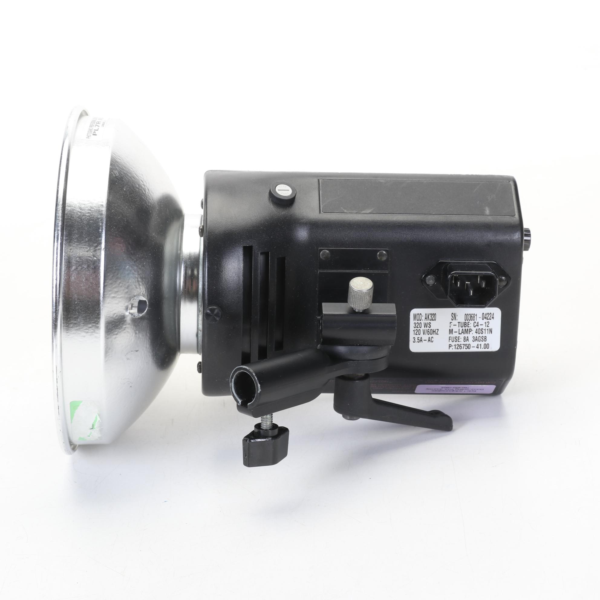 Three Photogenic StudioMax II 320 Flash Heads with Reflectors