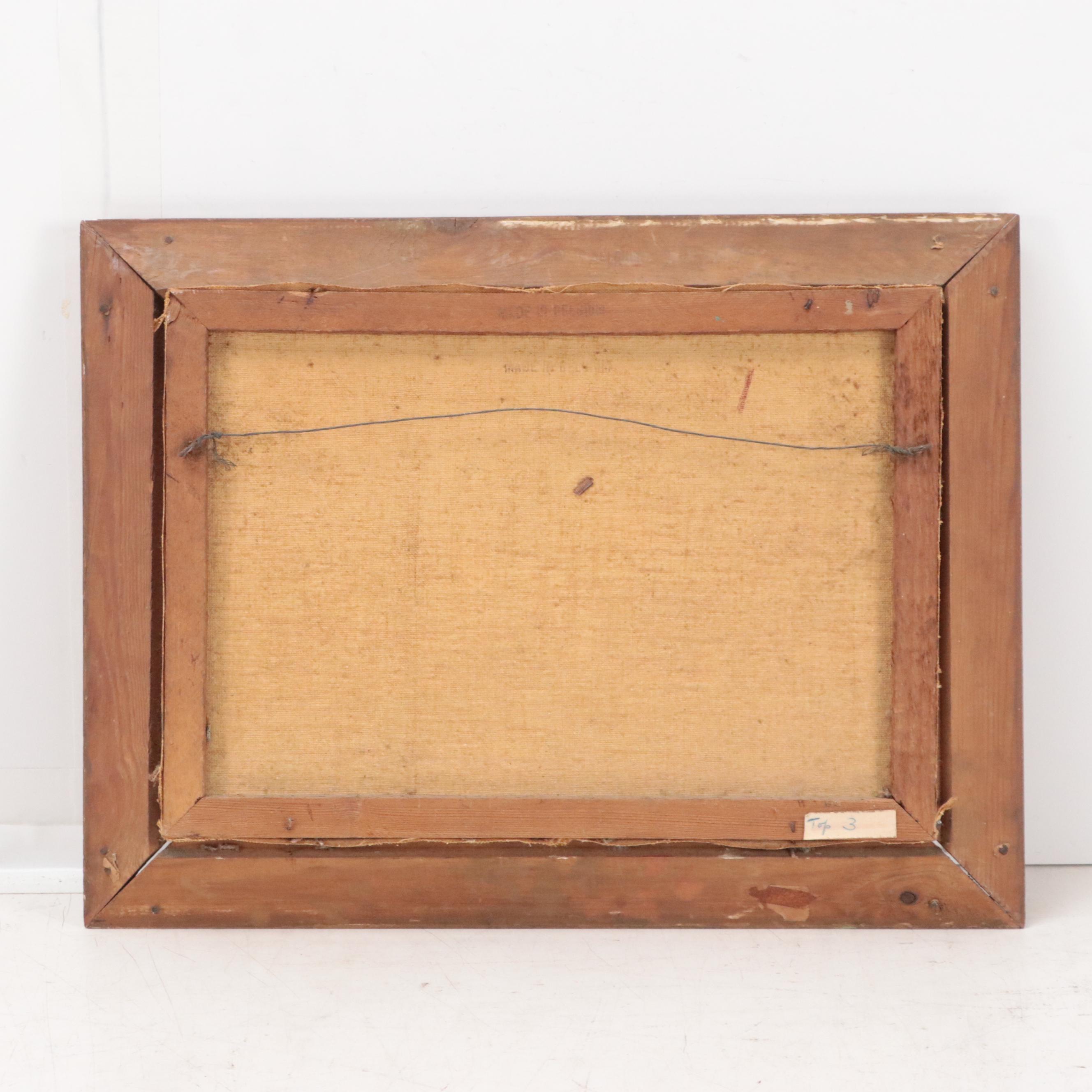 Oil Painting of Impressionist Rural Landscape With Windmill