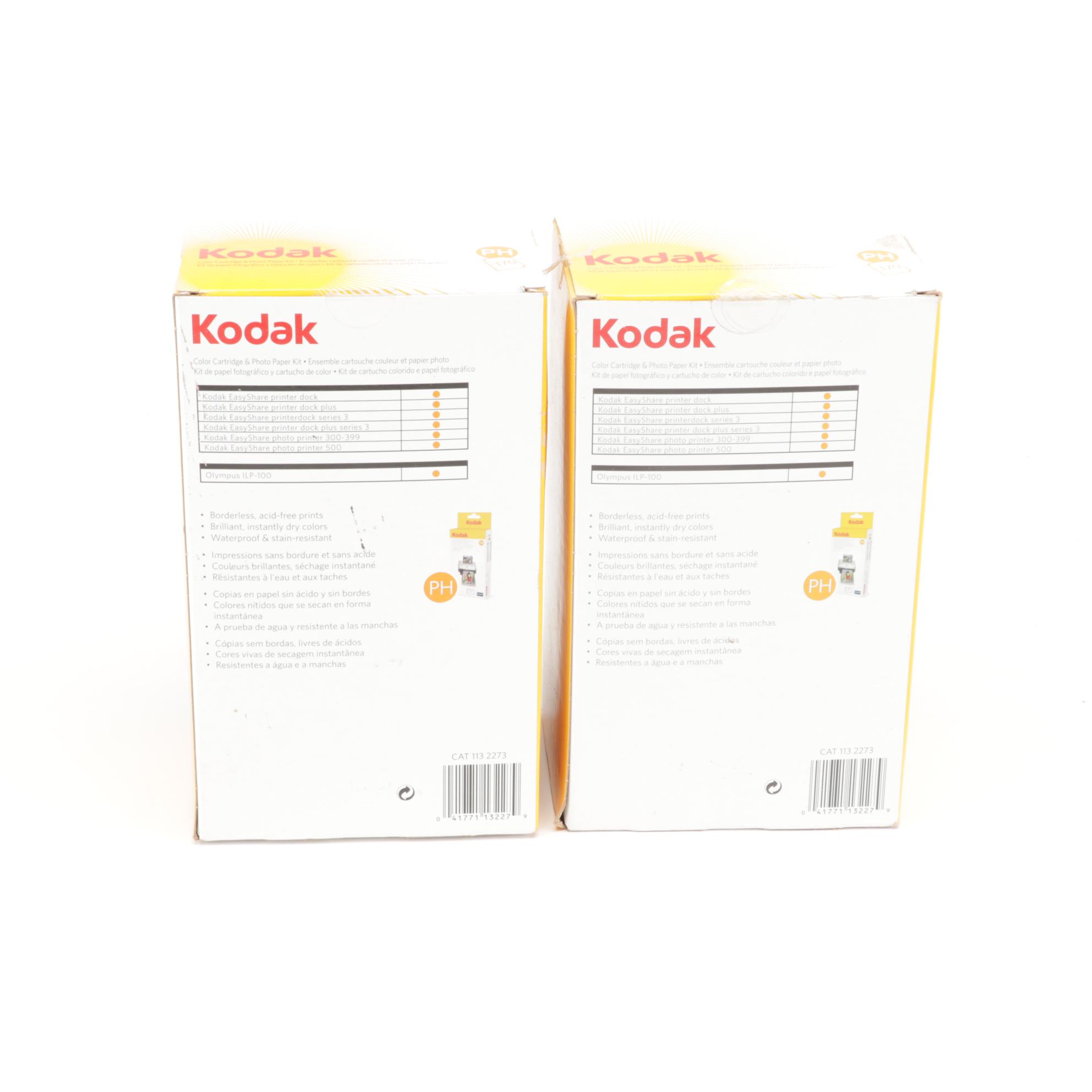 Three Kodak Easy Share Printer Docks with Supplies, 21st Century