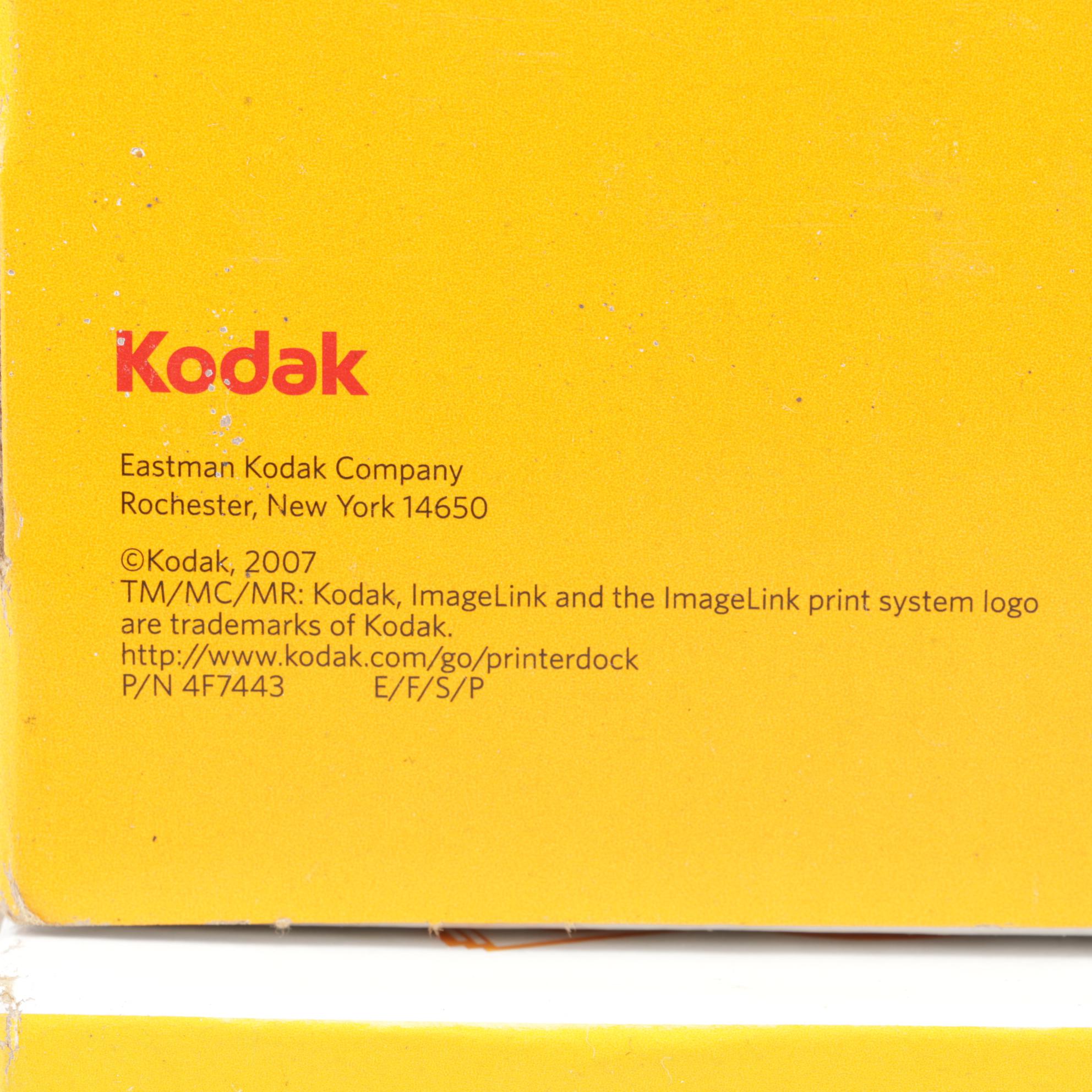 Three Kodak Easy Share Printer Docks with Supplies, 21st Century