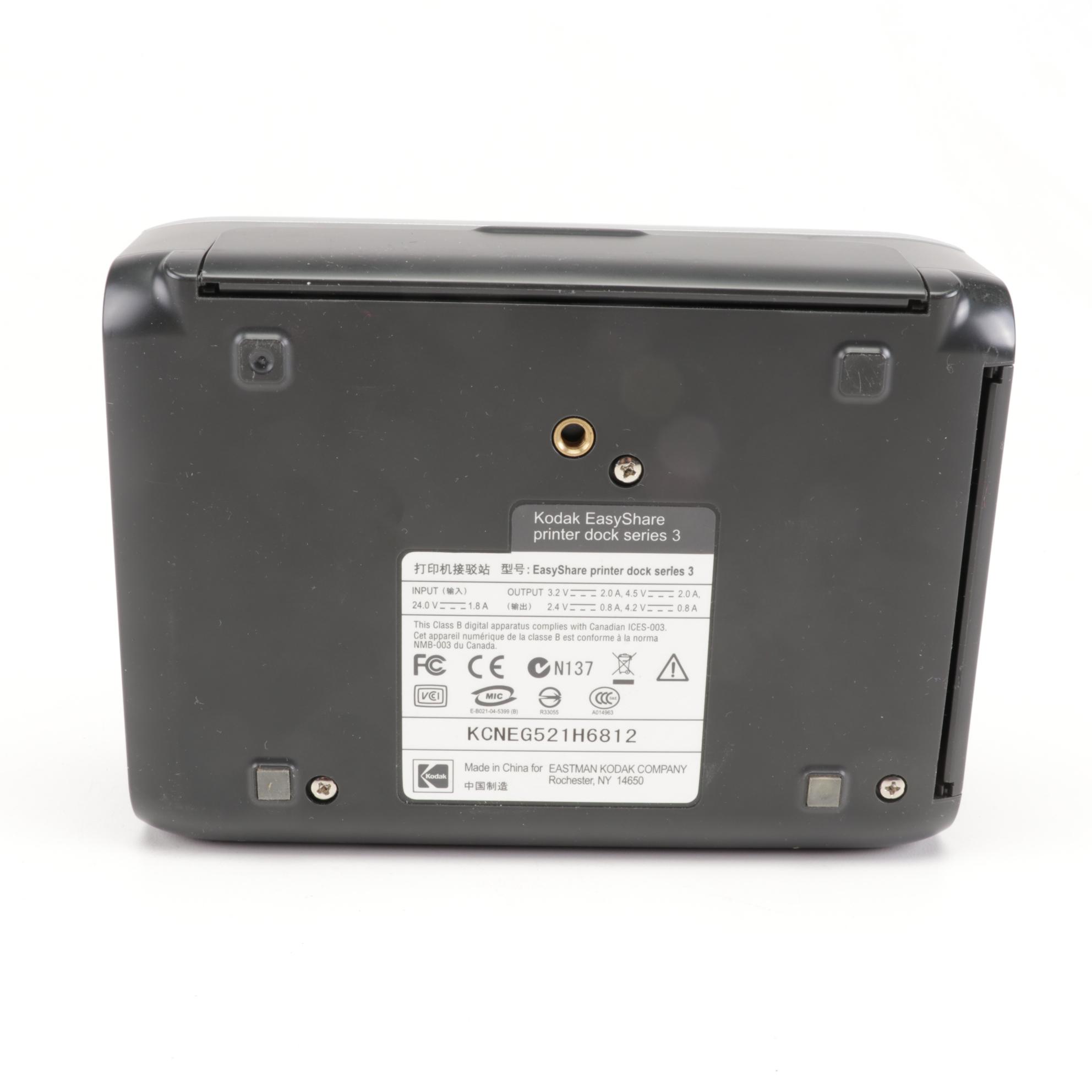 Three Kodak Easy Share Printer Docks with Supplies, 21st Century