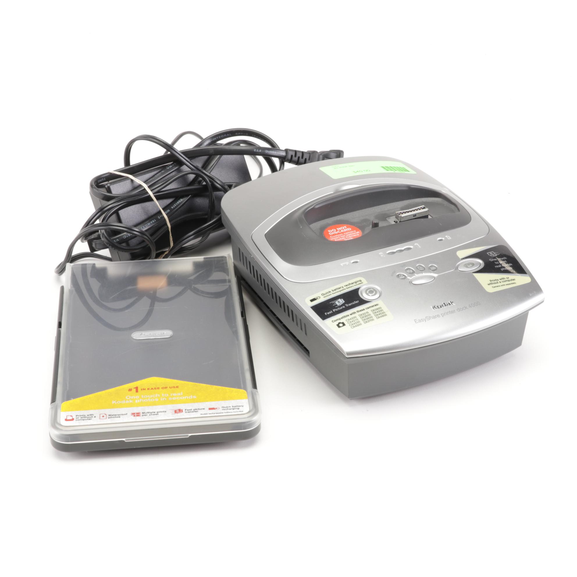 Three Kodak Easy Share Printer Docks with Supplies, 21st Century