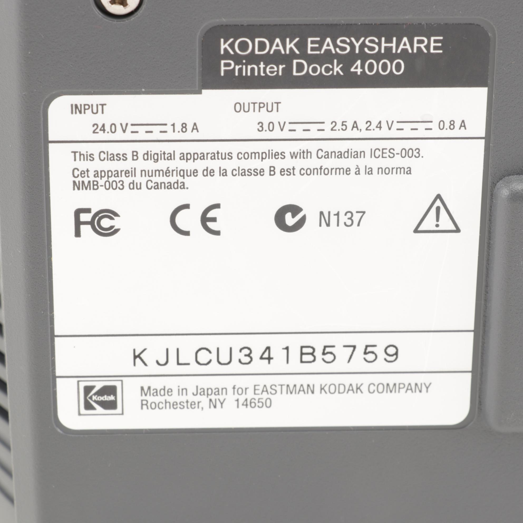 Three Kodak Easy Share Printer Docks with Supplies, 21st Century