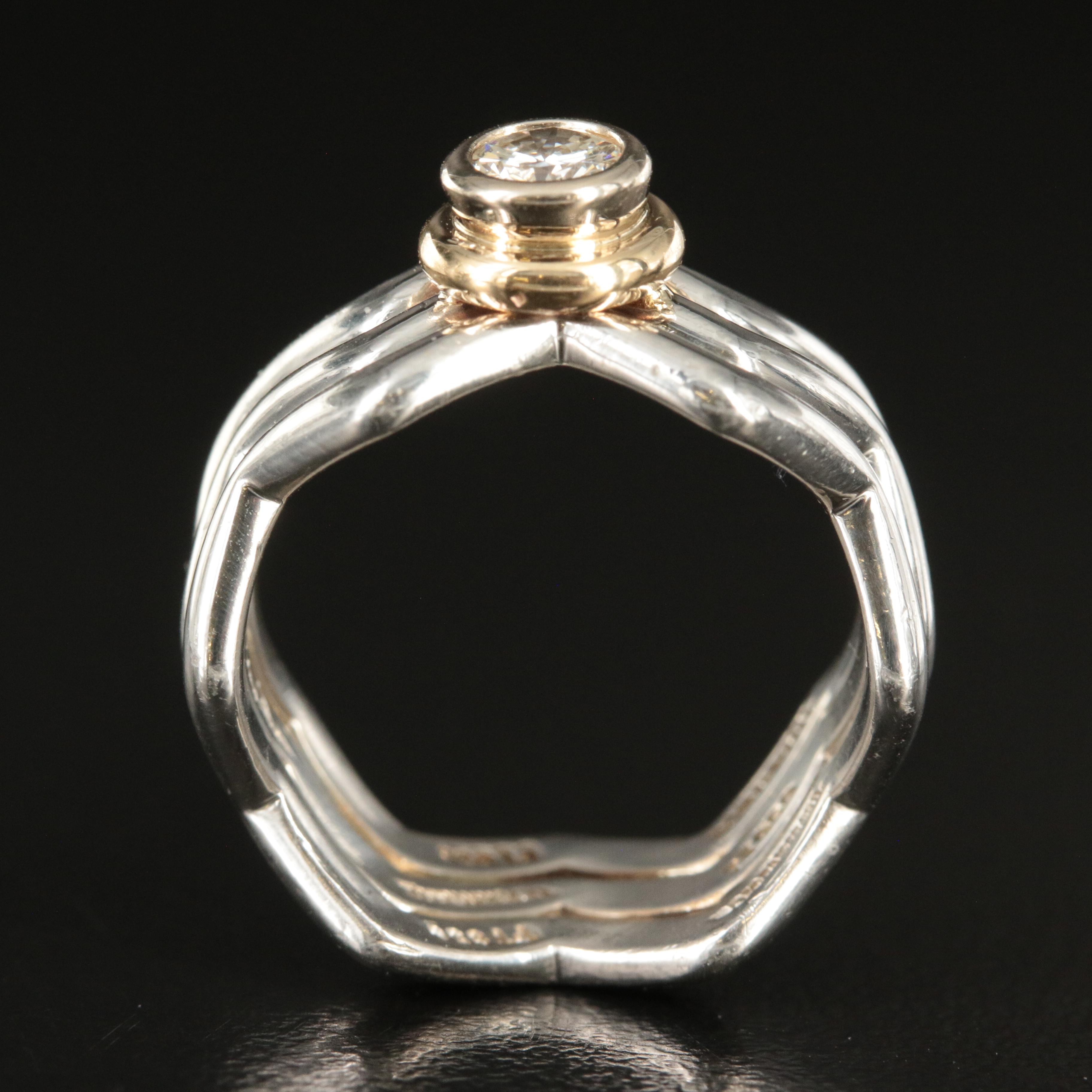 Paloma Picasso for Tiffany & Co. "Zigzag" Platinum 0.32 CT Diamond Ring