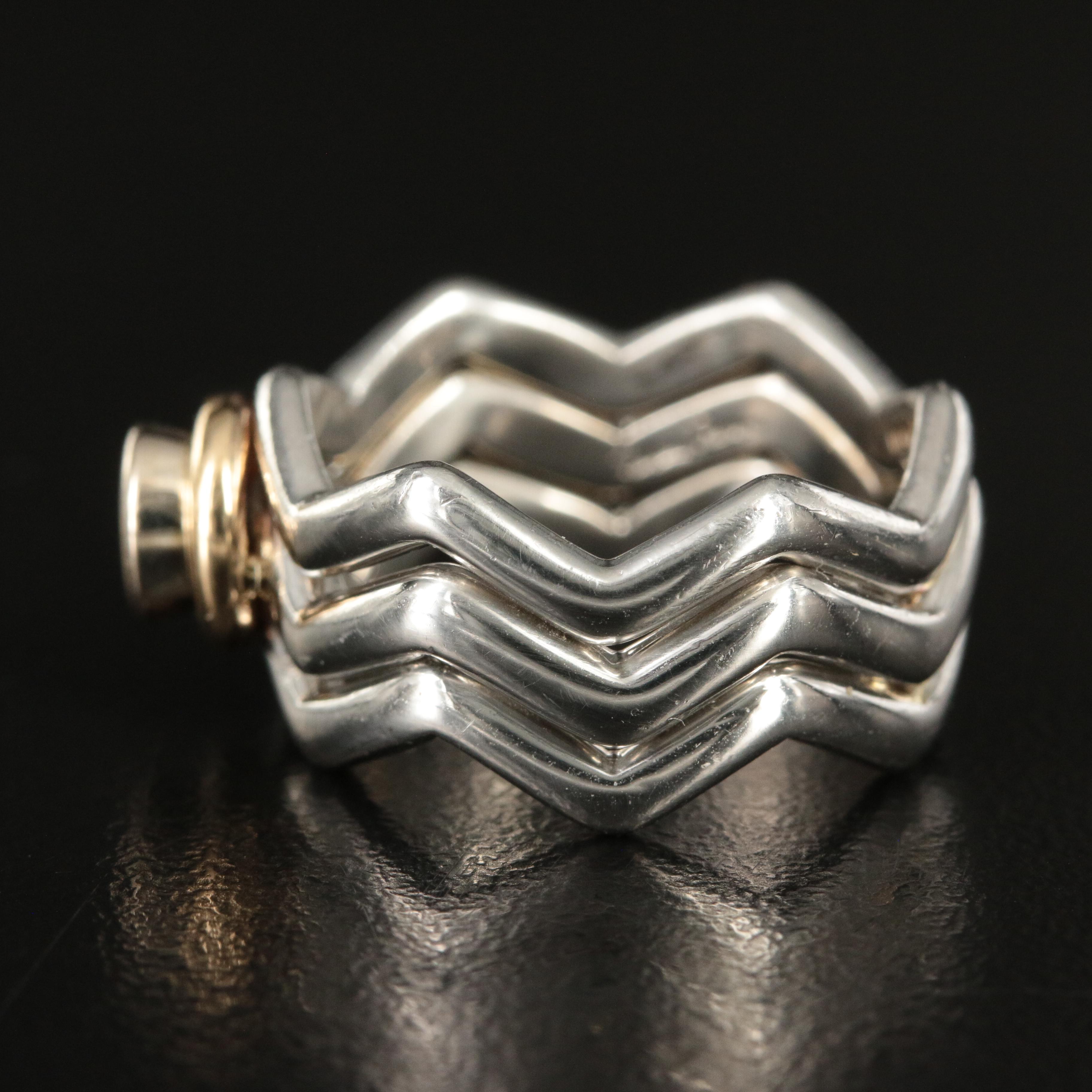 Paloma Picasso for Tiffany & Co. "Zigzag" Platinum 0.32 CT Diamond Ring