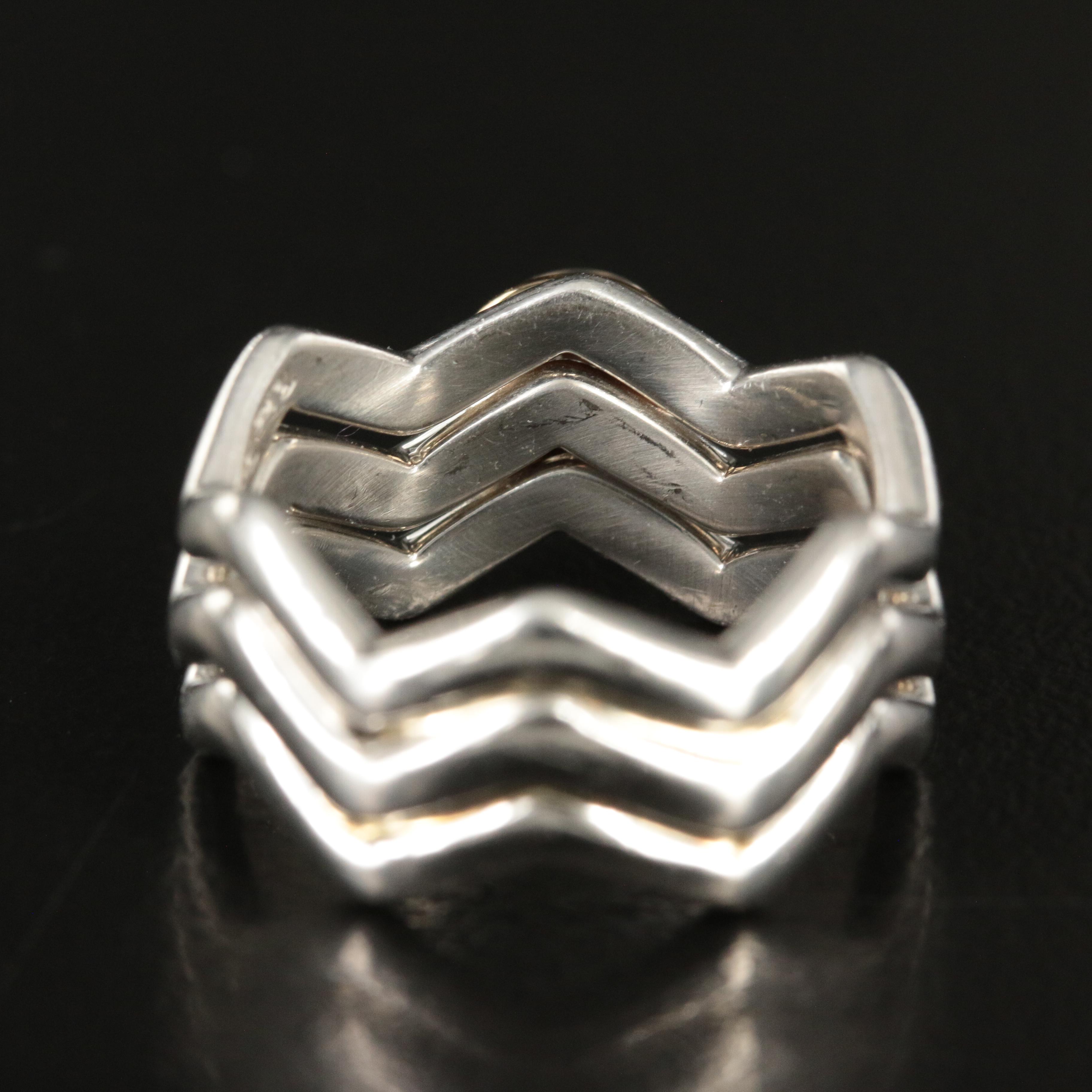 Paloma Picasso for Tiffany & Co. "Zigzag" Platinum 0.32 CT Diamond Ring