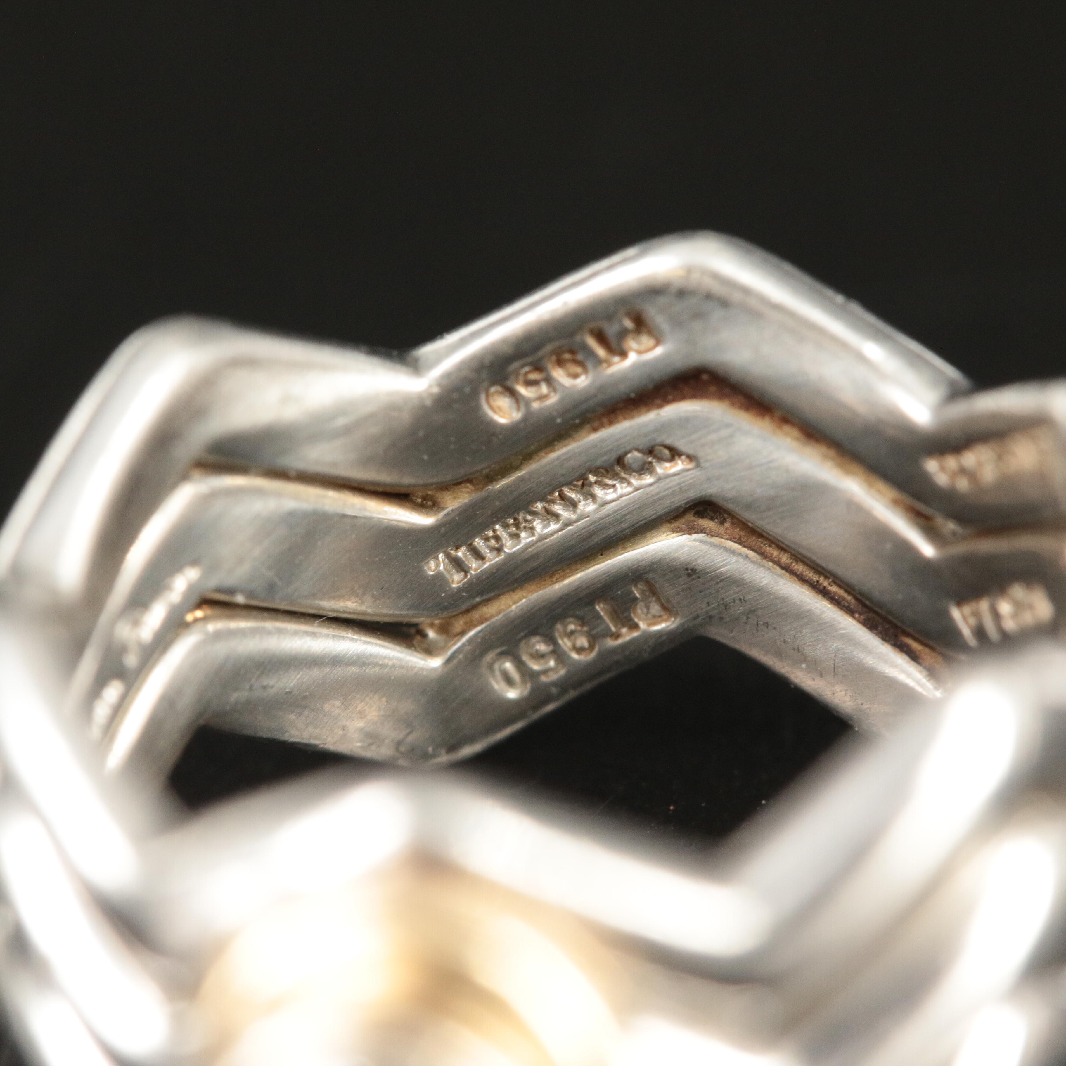 Paloma Picasso for Tiffany & Co. "Zigzag" Platinum 0.32 CT Diamond Ring