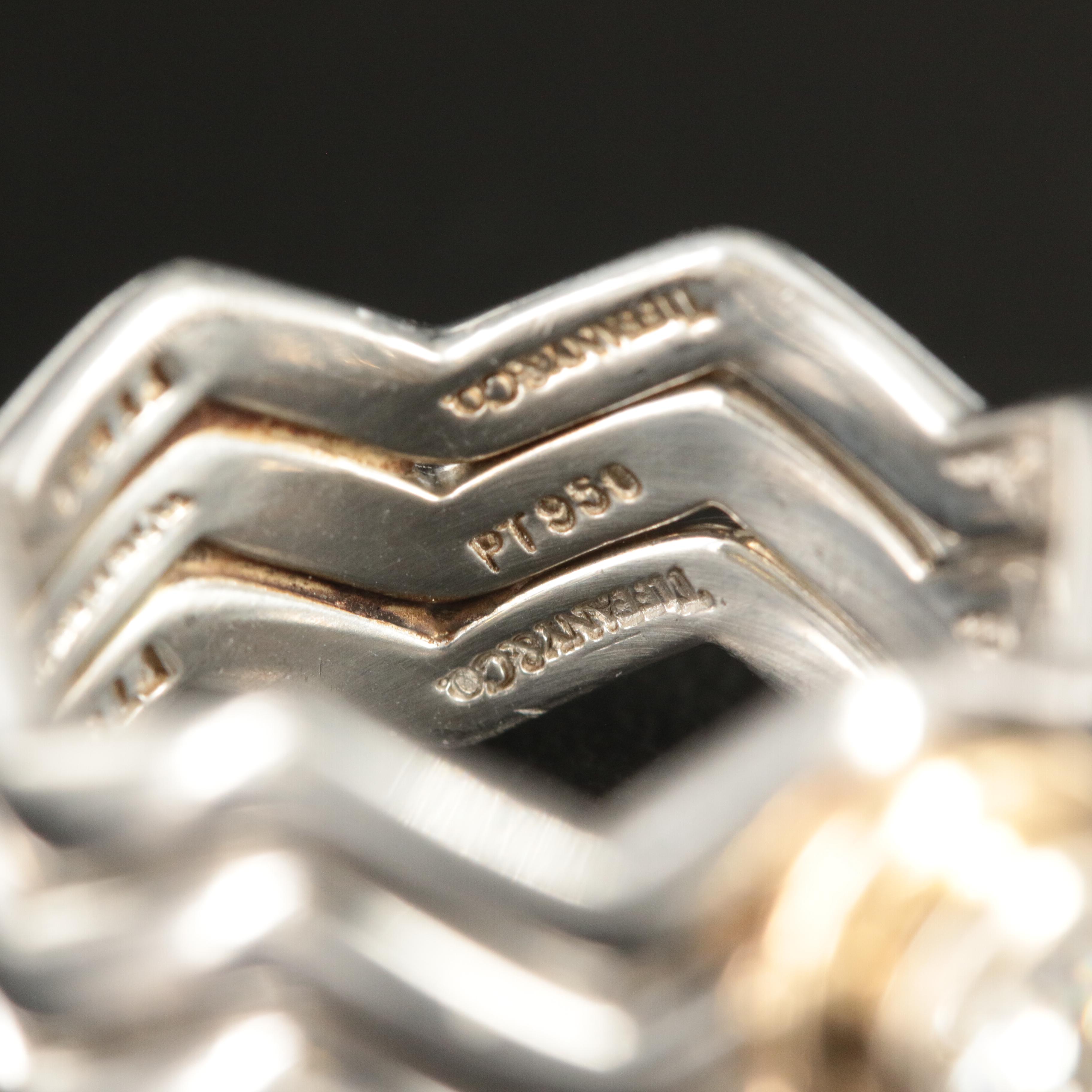 Paloma Picasso for Tiffany & Co. "Zigzag" Platinum 0.32 CT Diamond Ring