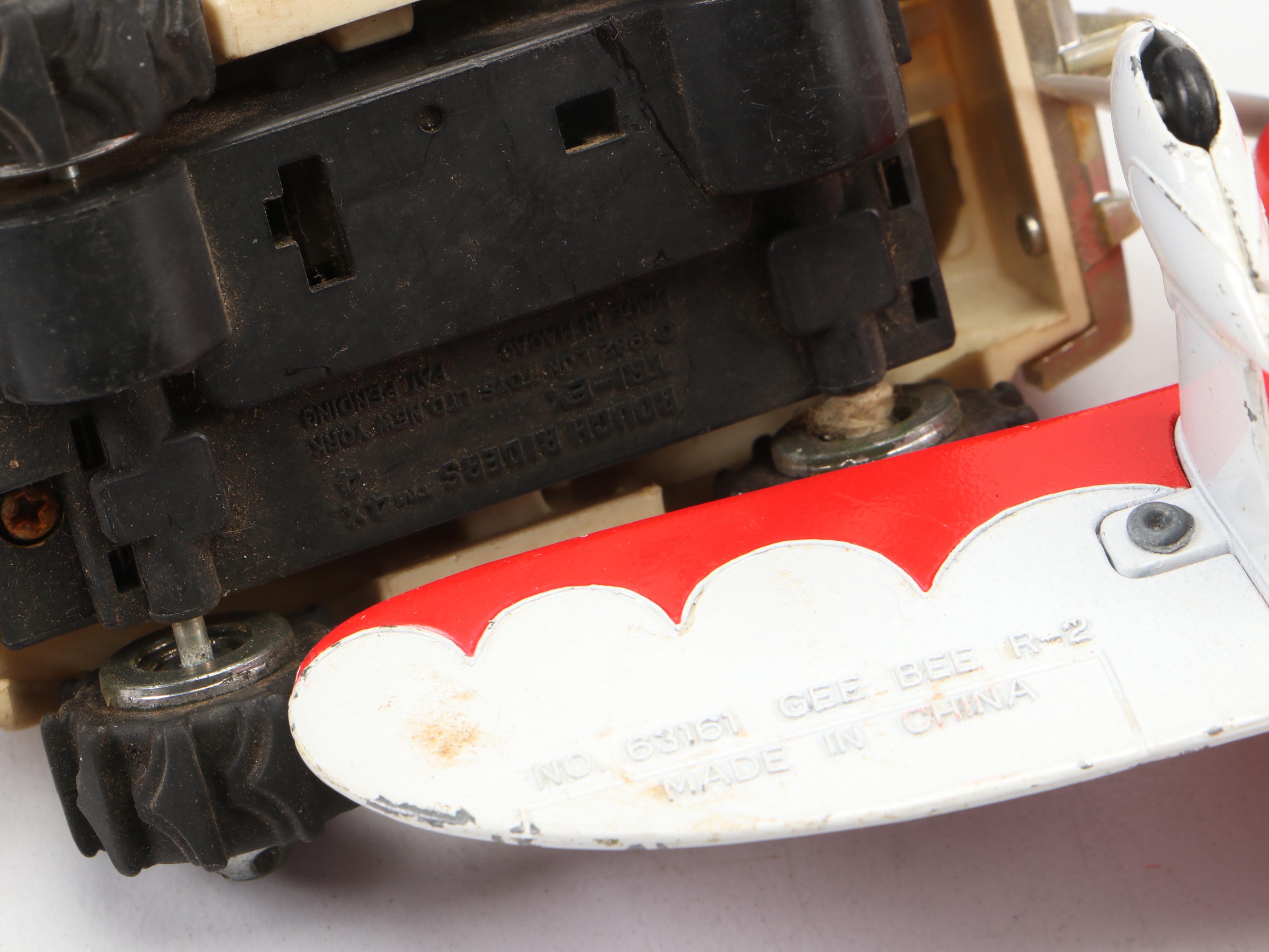 Tin Litho Toy Land Express & Other Train Candy Tins, Friction Motorcycle, More