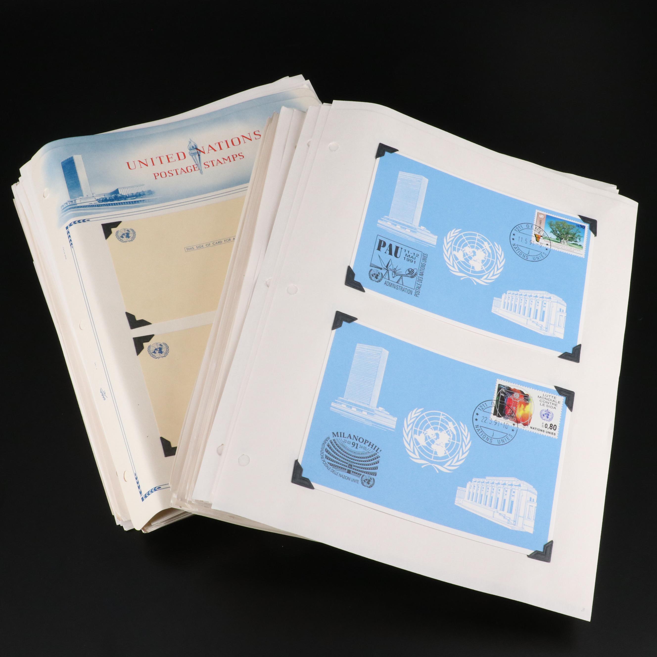 Extensive United Nations Postal Cover and Postcard Collection