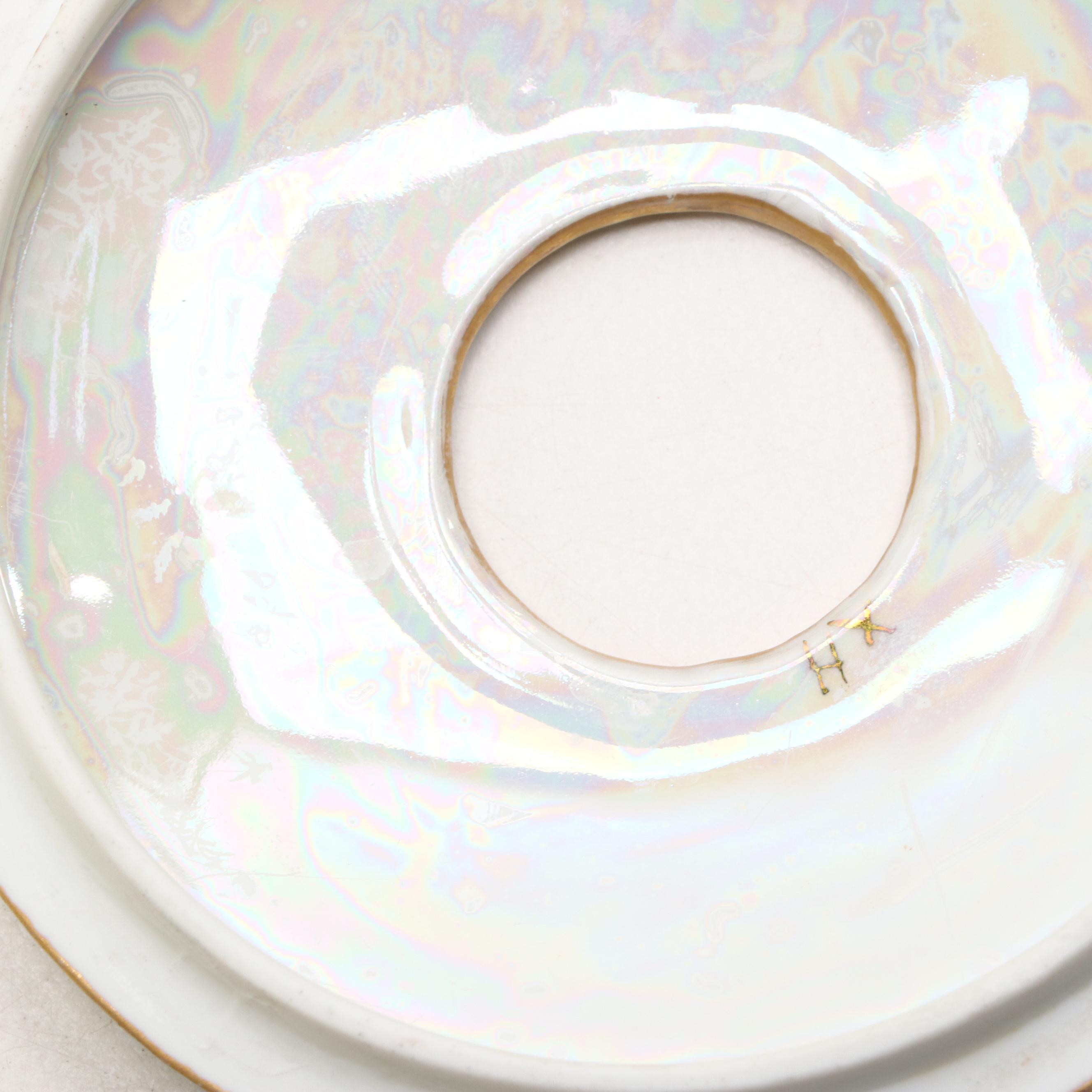 Hand-Painted Porcelain Hair Receivers