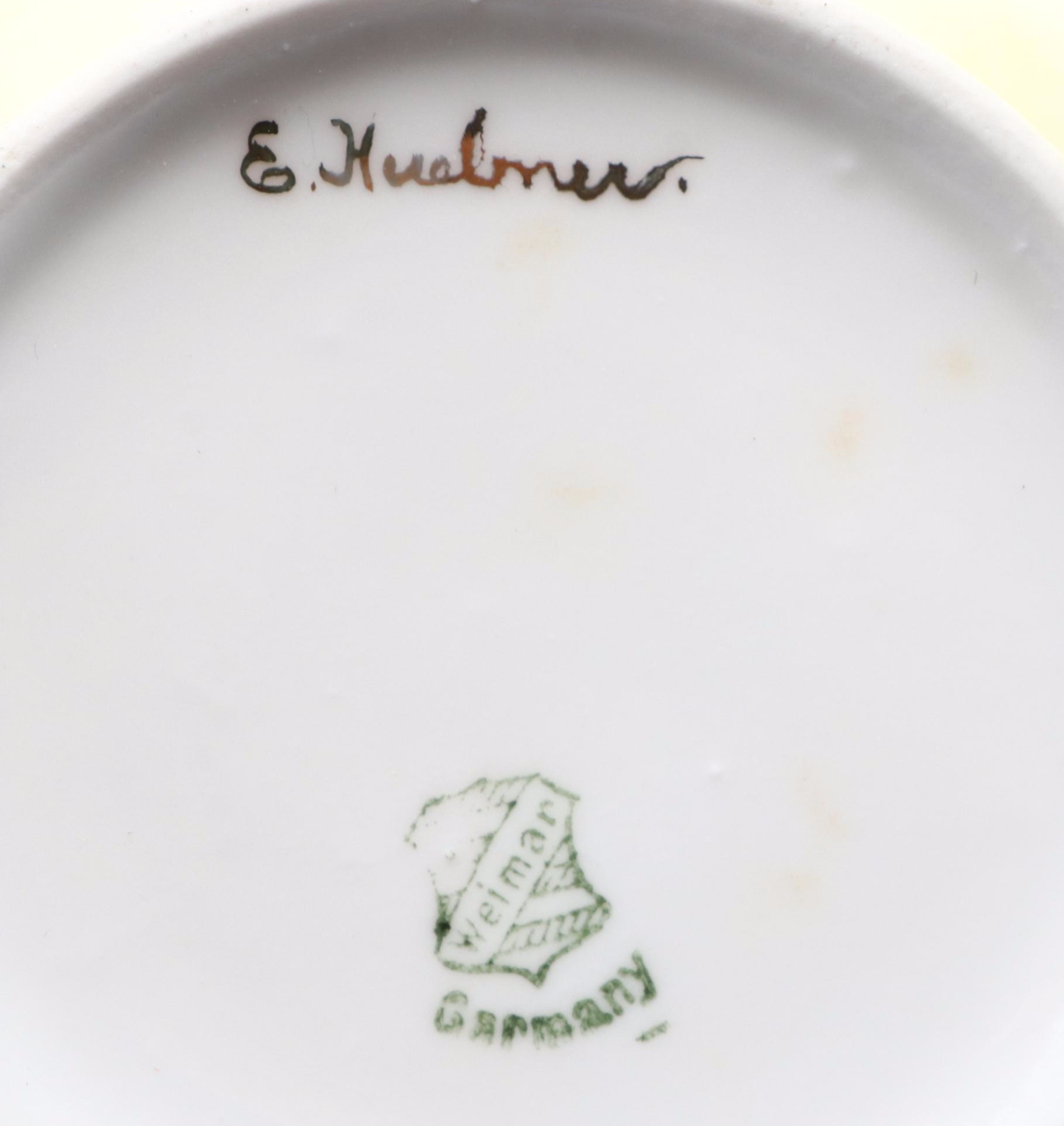 Hand-Painted Porcelain Hair Receivers