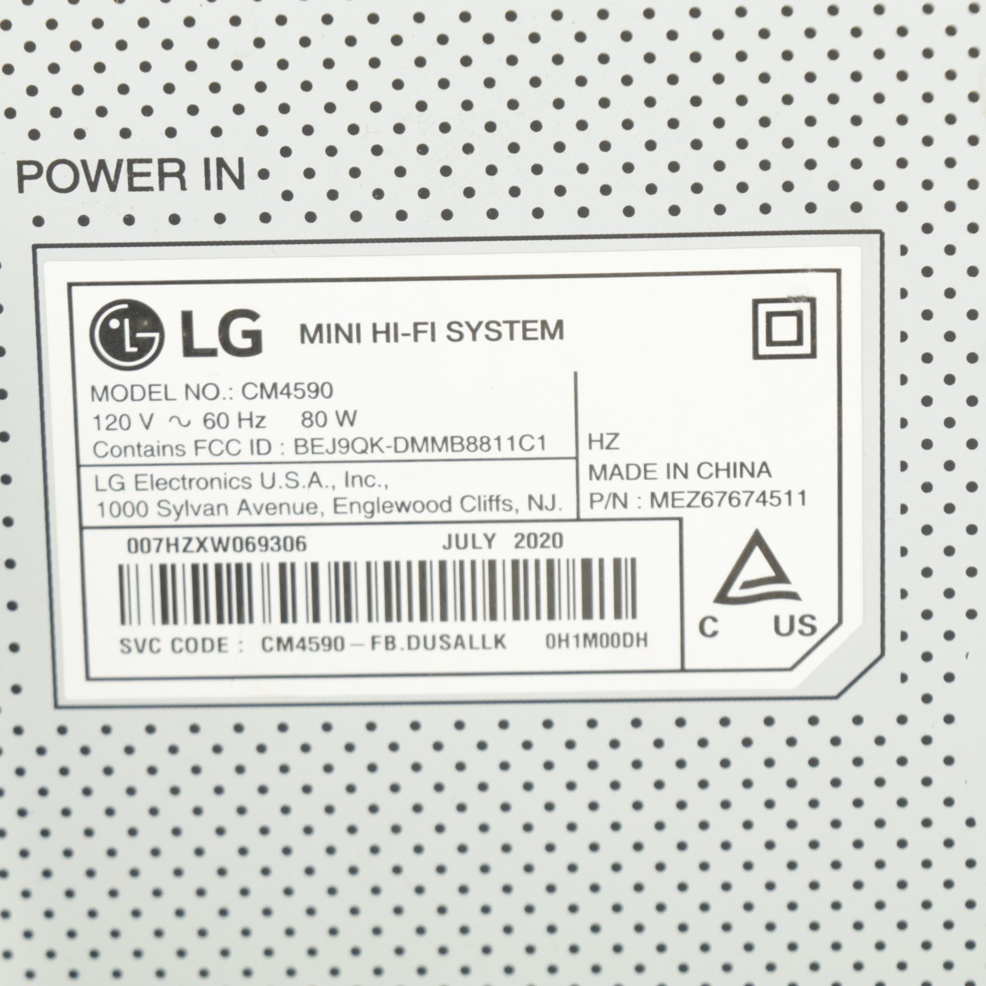 LG CM4590 Mini Hi-Fi System, 2020