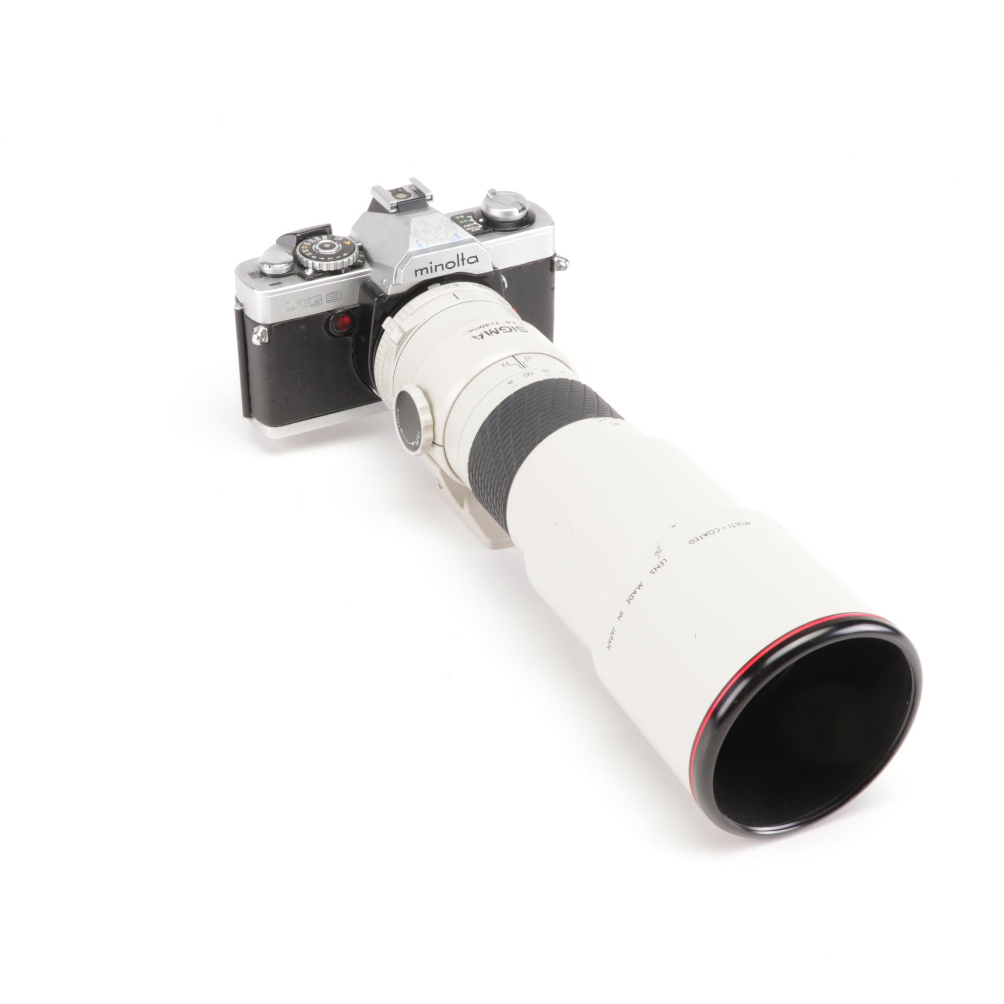 Minolta Cameras and Lenses, Sigma Lens, Lens Hoods and Camera Bag