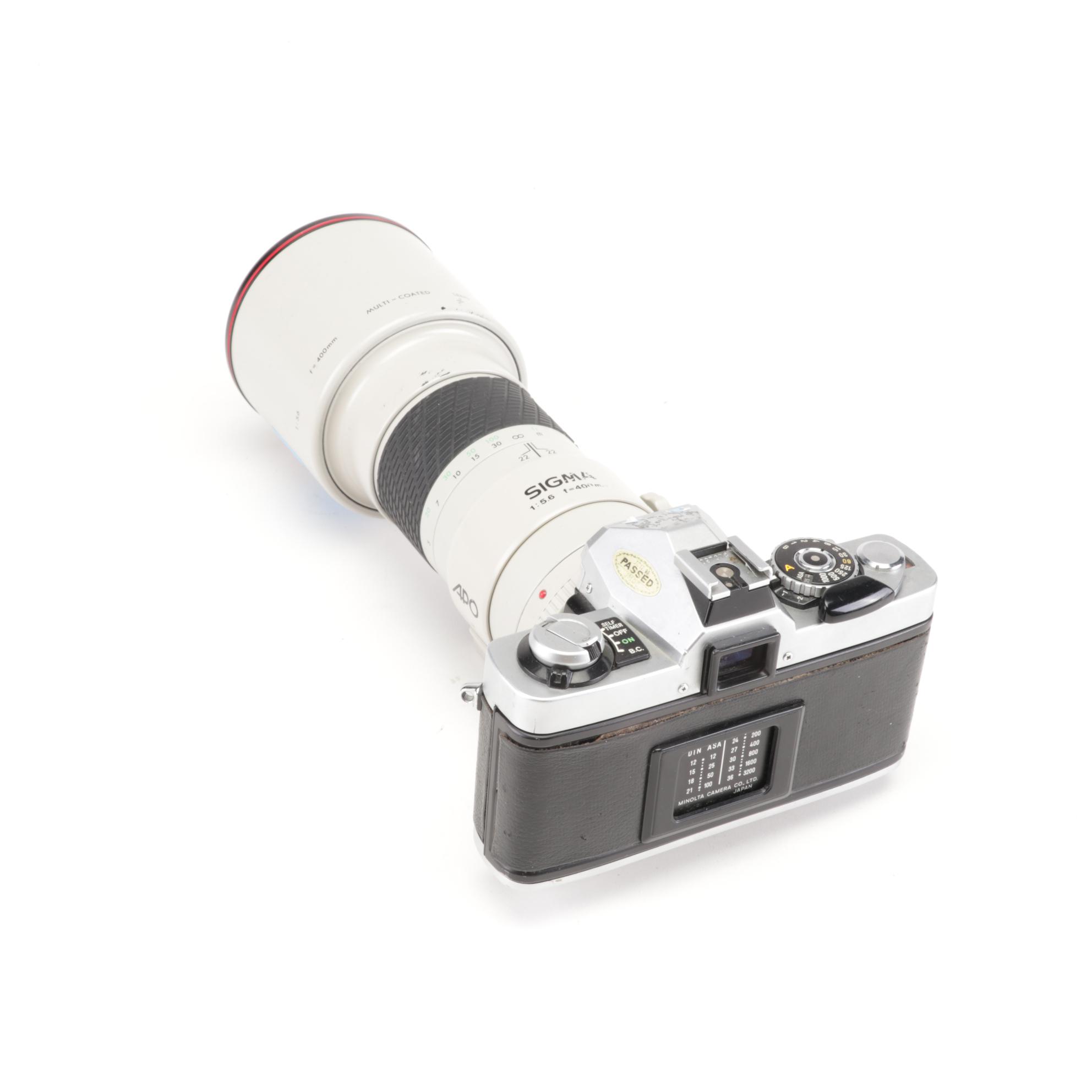 Minolta Cameras and Lenses, Sigma Lens, Lens Hoods and Camera Bag