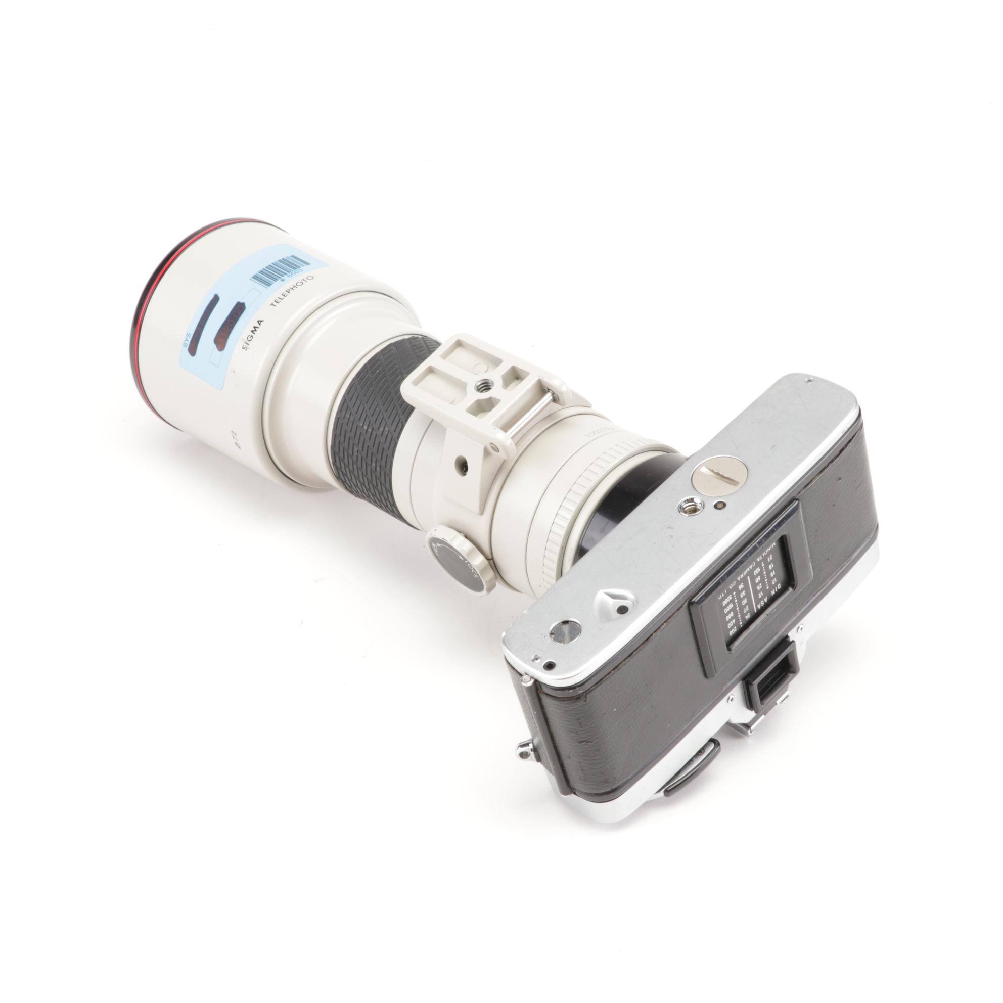 Minolta Cameras and Lenses, Sigma Lens, Lens Hoods and Camera Bag