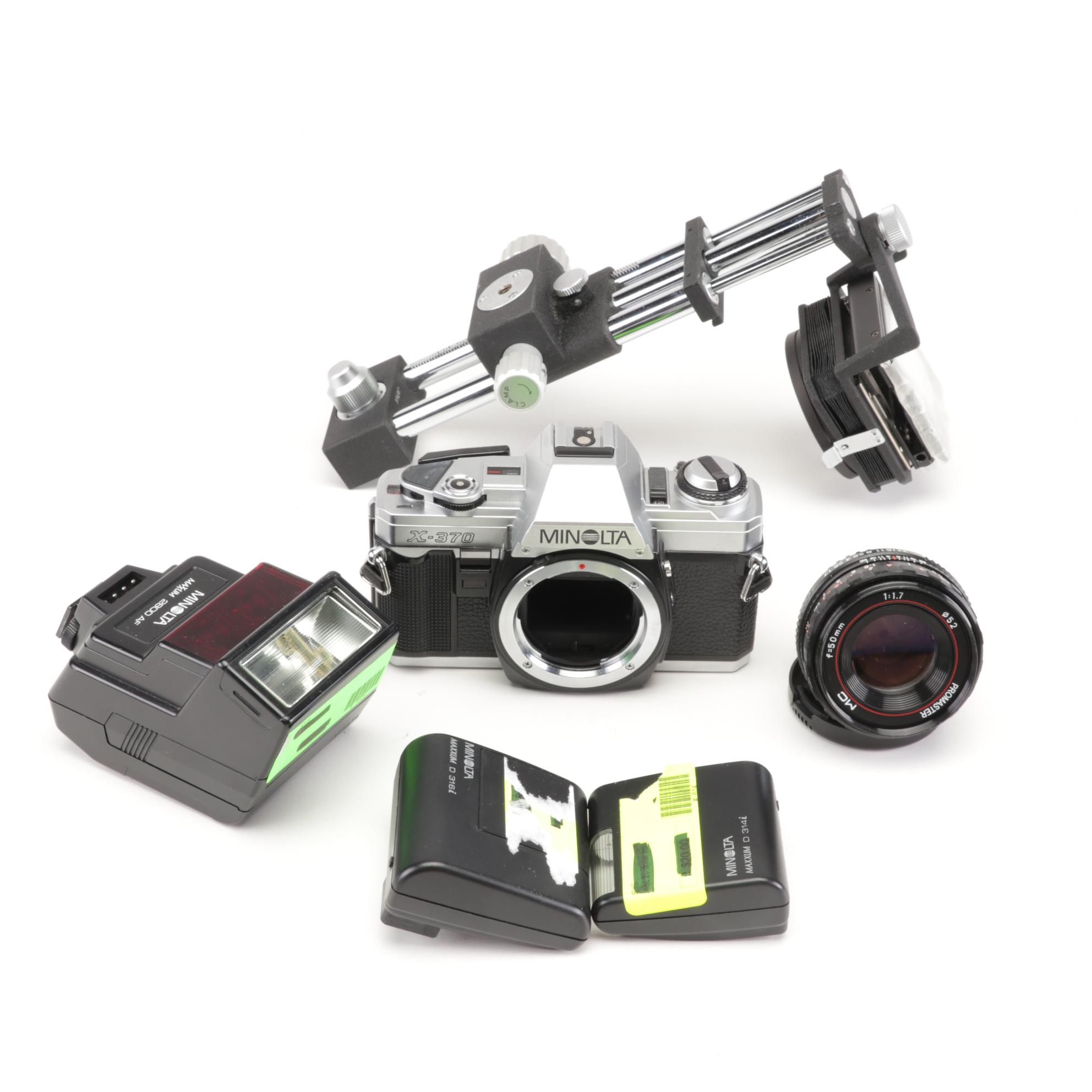 Minolta Cameras and Lenses, Sigma Lens, Lens Hoods and Camera Bag