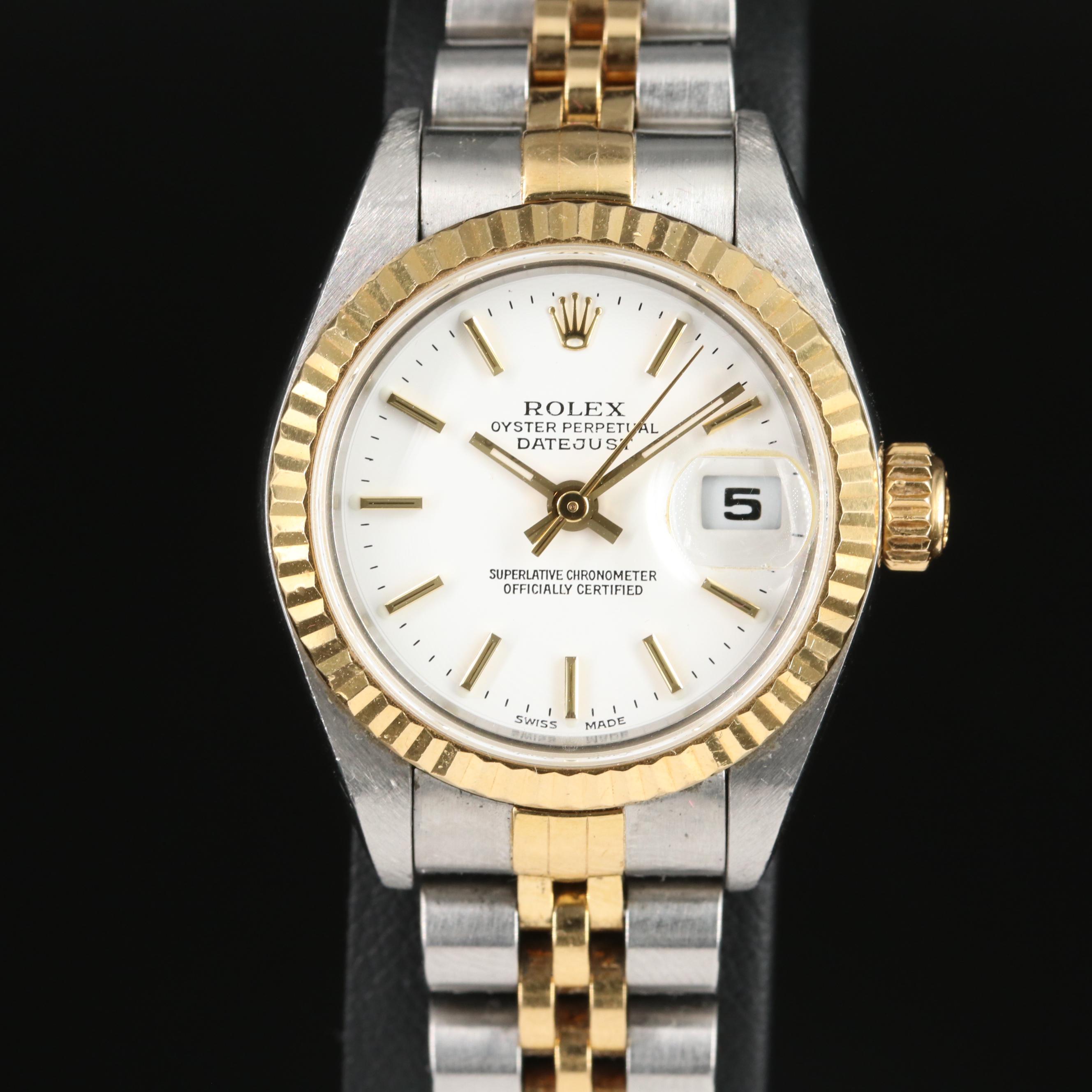 1999 Rolex Oyster Perpetual Two Tone Datejust Wristwatch EBTH