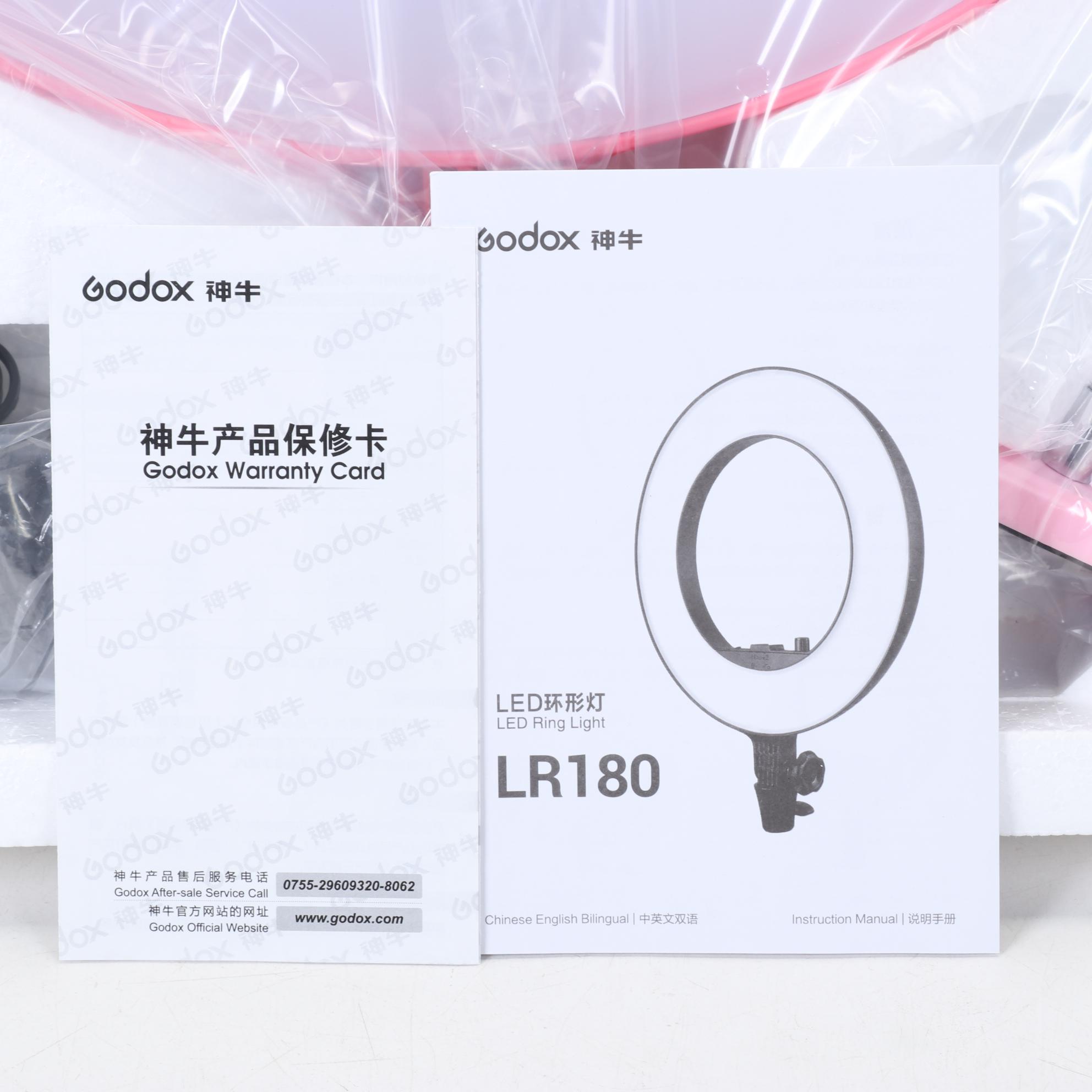 Godox LR180 Pink LED Ring Light