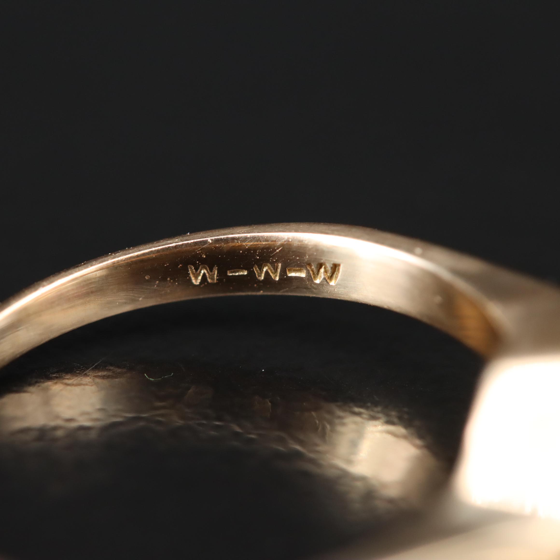 Antique 10K Garnet Glass Doublet Ring