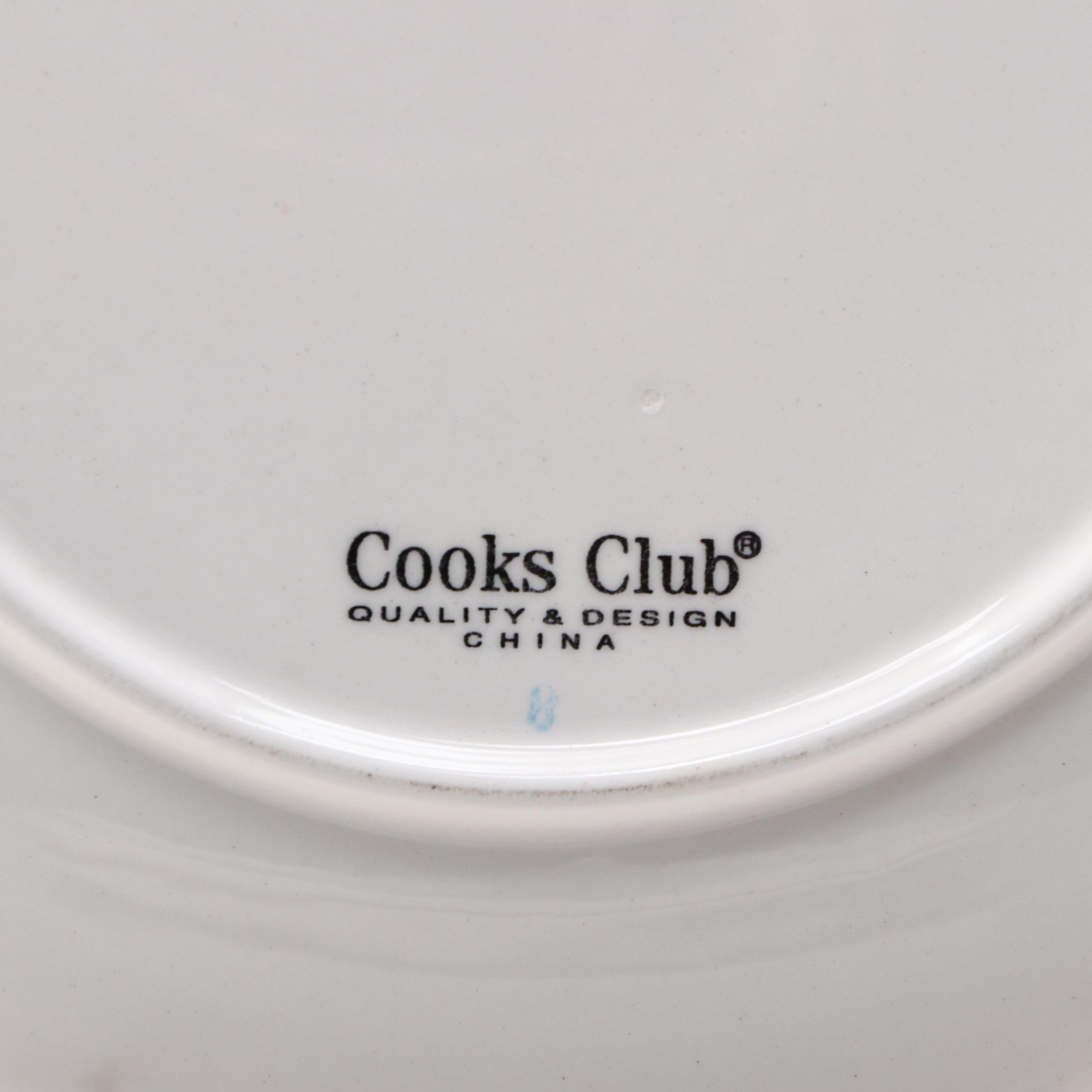 Cooks Club Ceramic Floral Plates