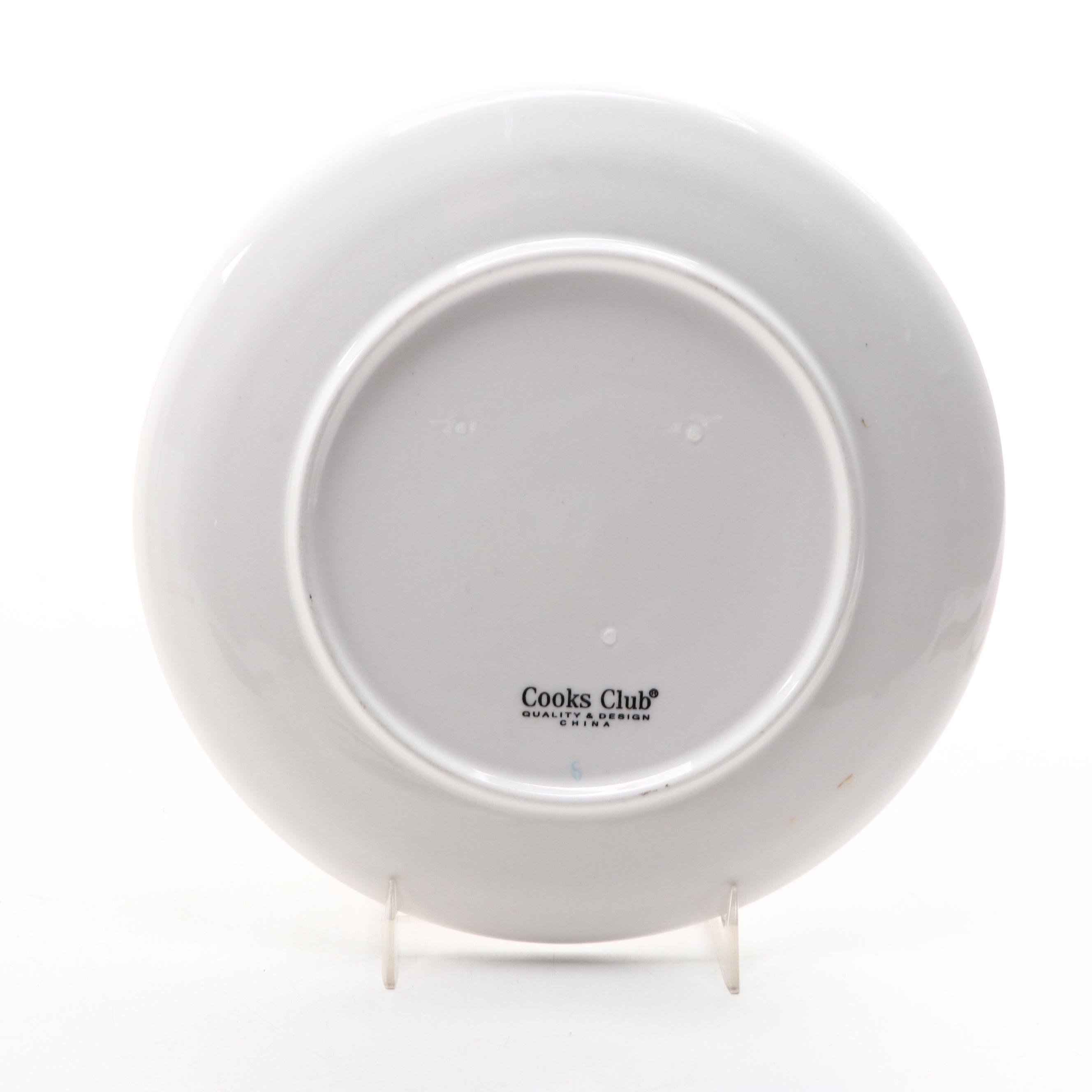 Cooks Club Ceramic Floral Plates